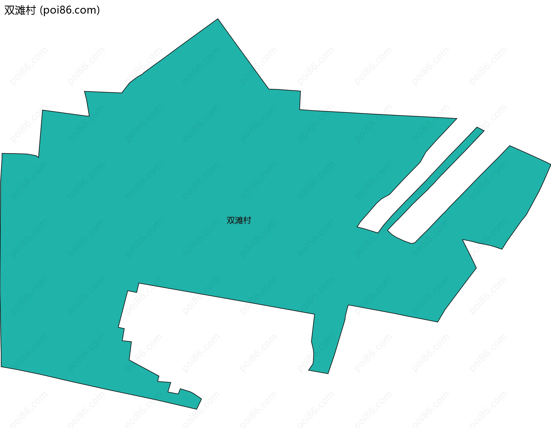 双滩村边界地图