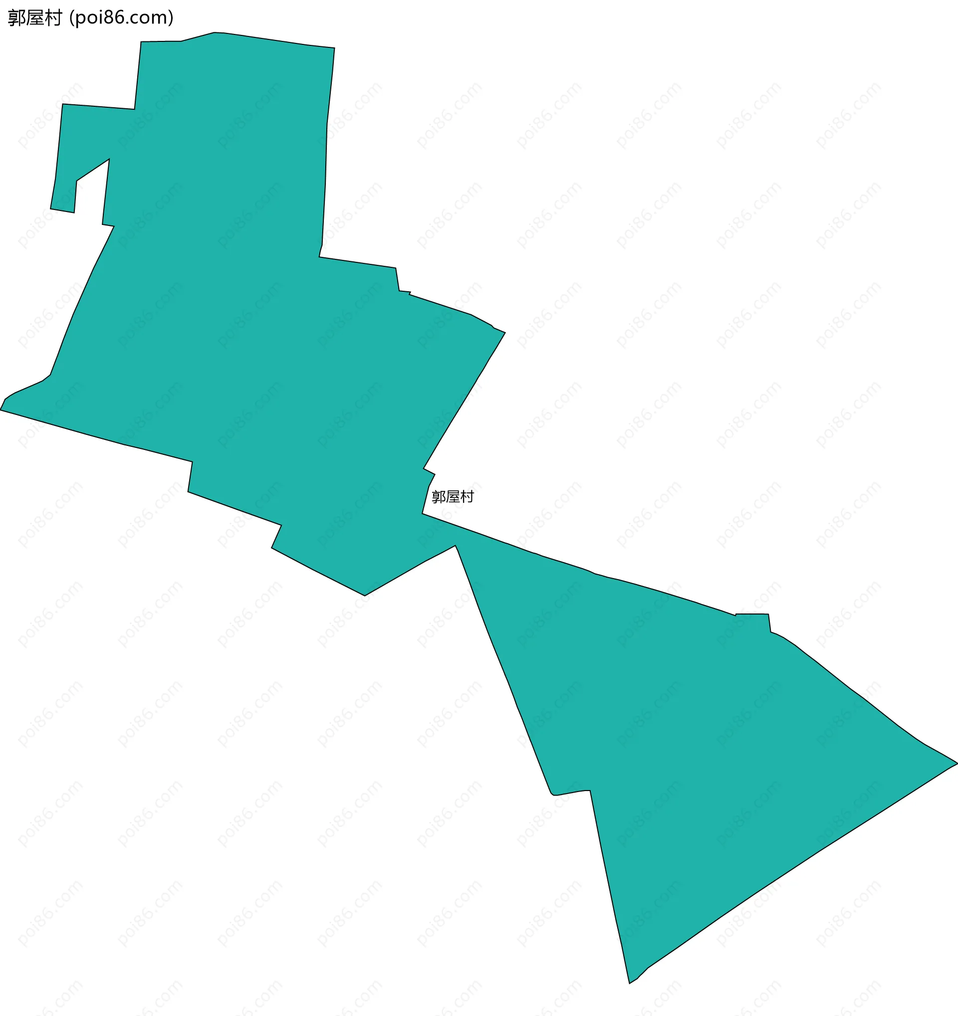 郭屋村边界地图