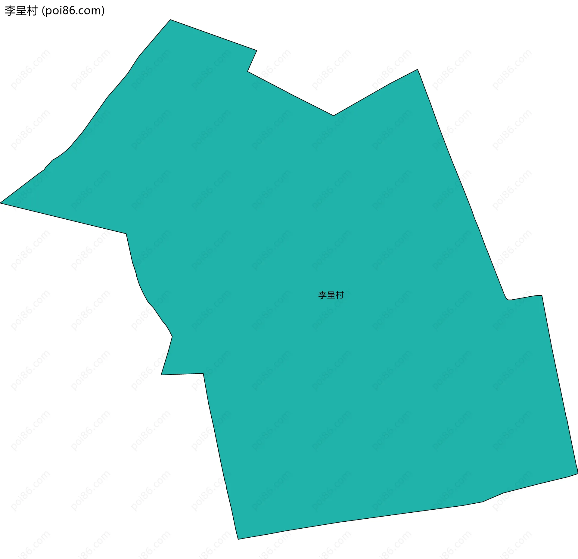 李呈村边界地图