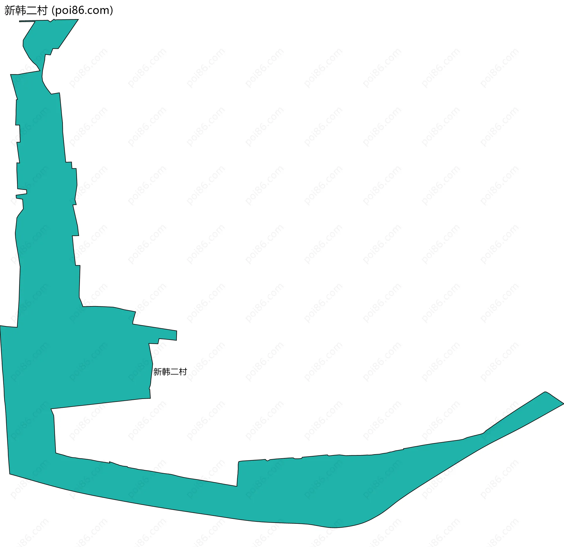 新韩二村边界地图