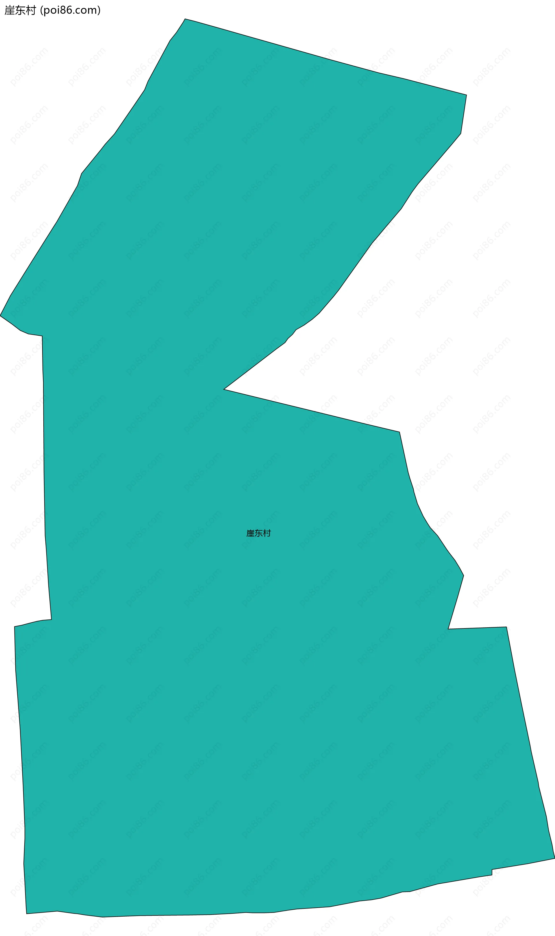 崖东村边界地图