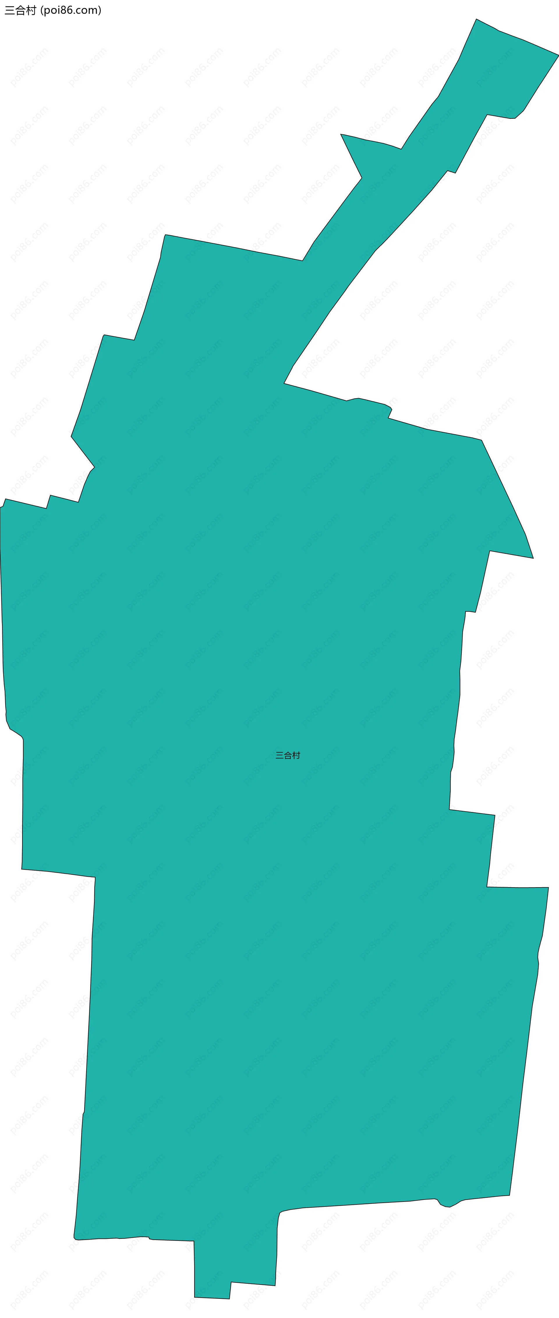 三合村边界地图