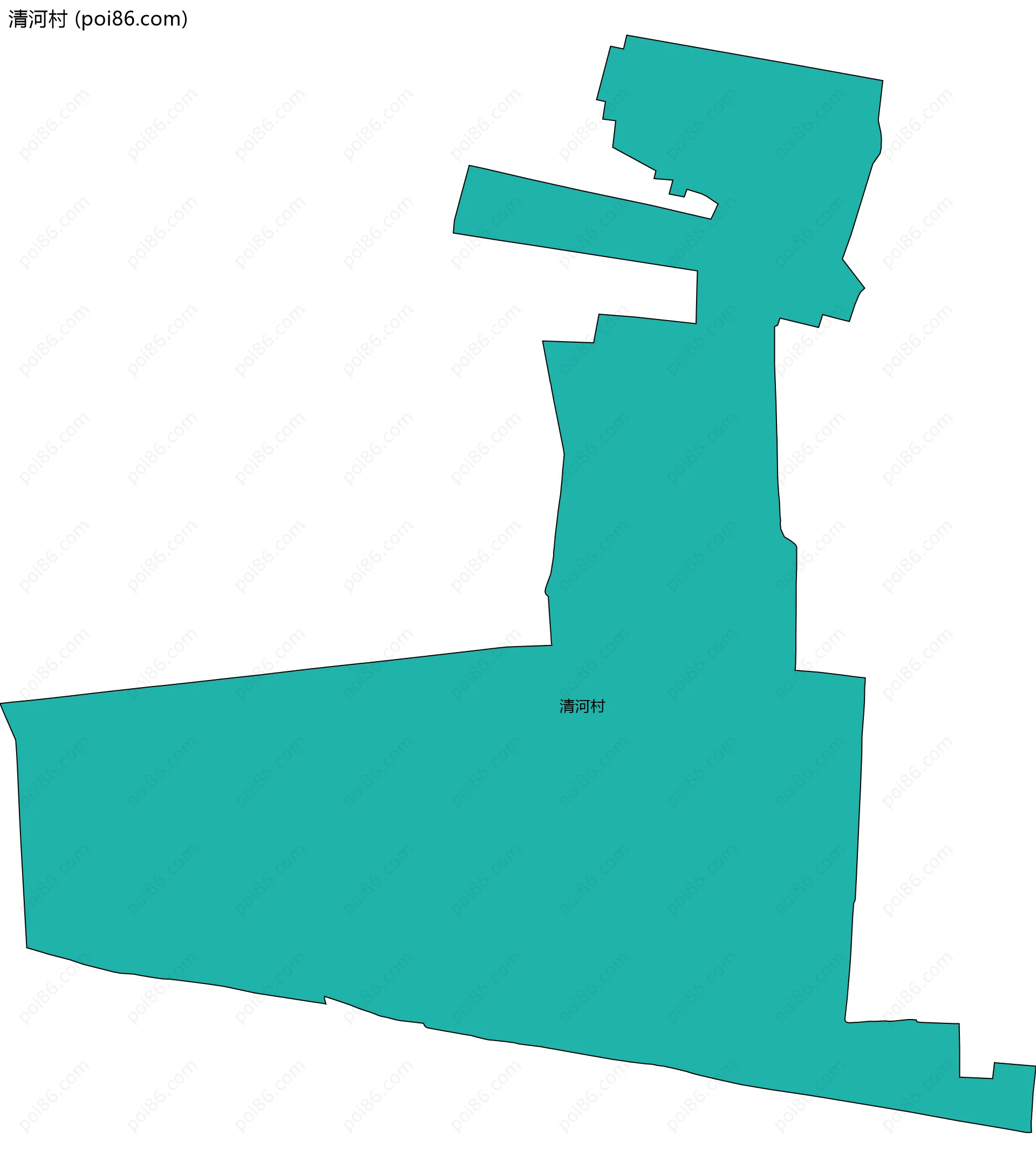 清河村边界地图