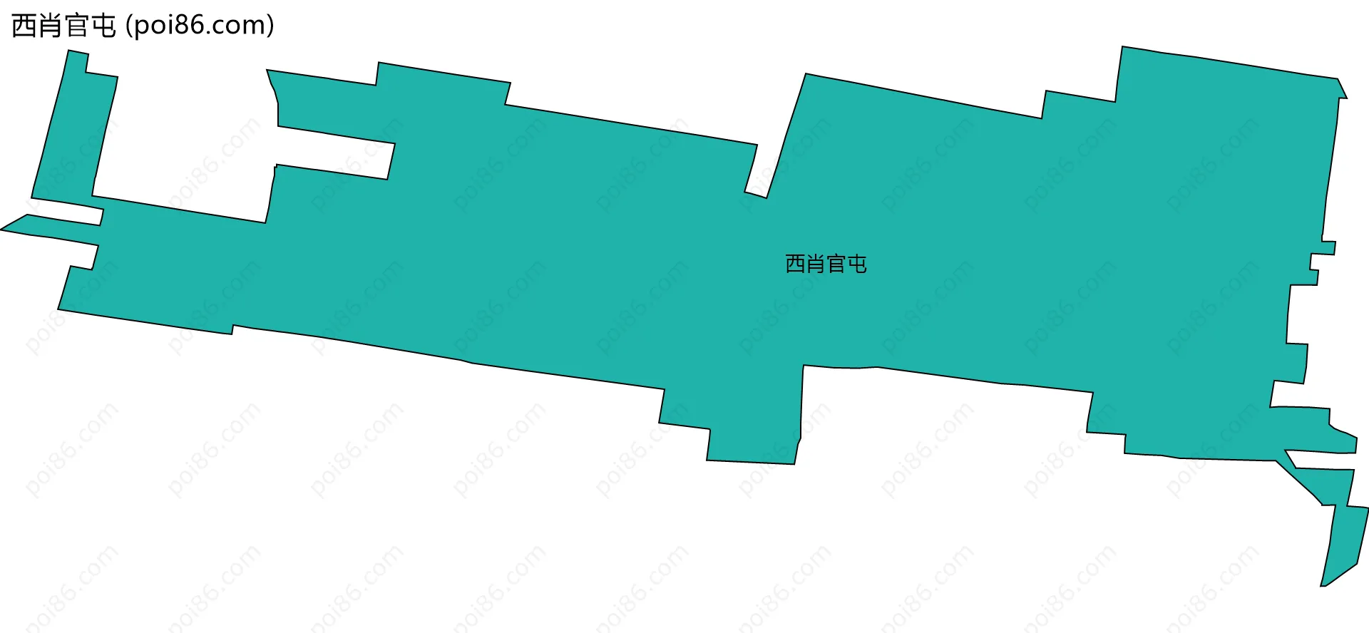 西肖官屯边界地图