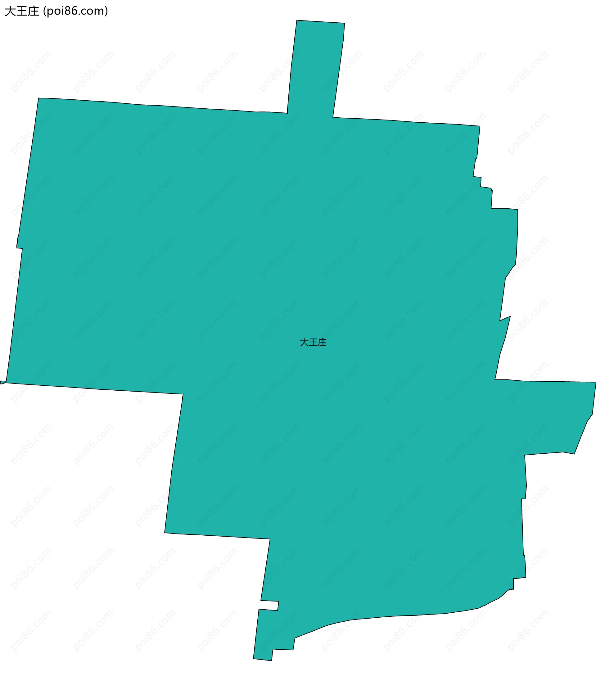 大王庄边界地图