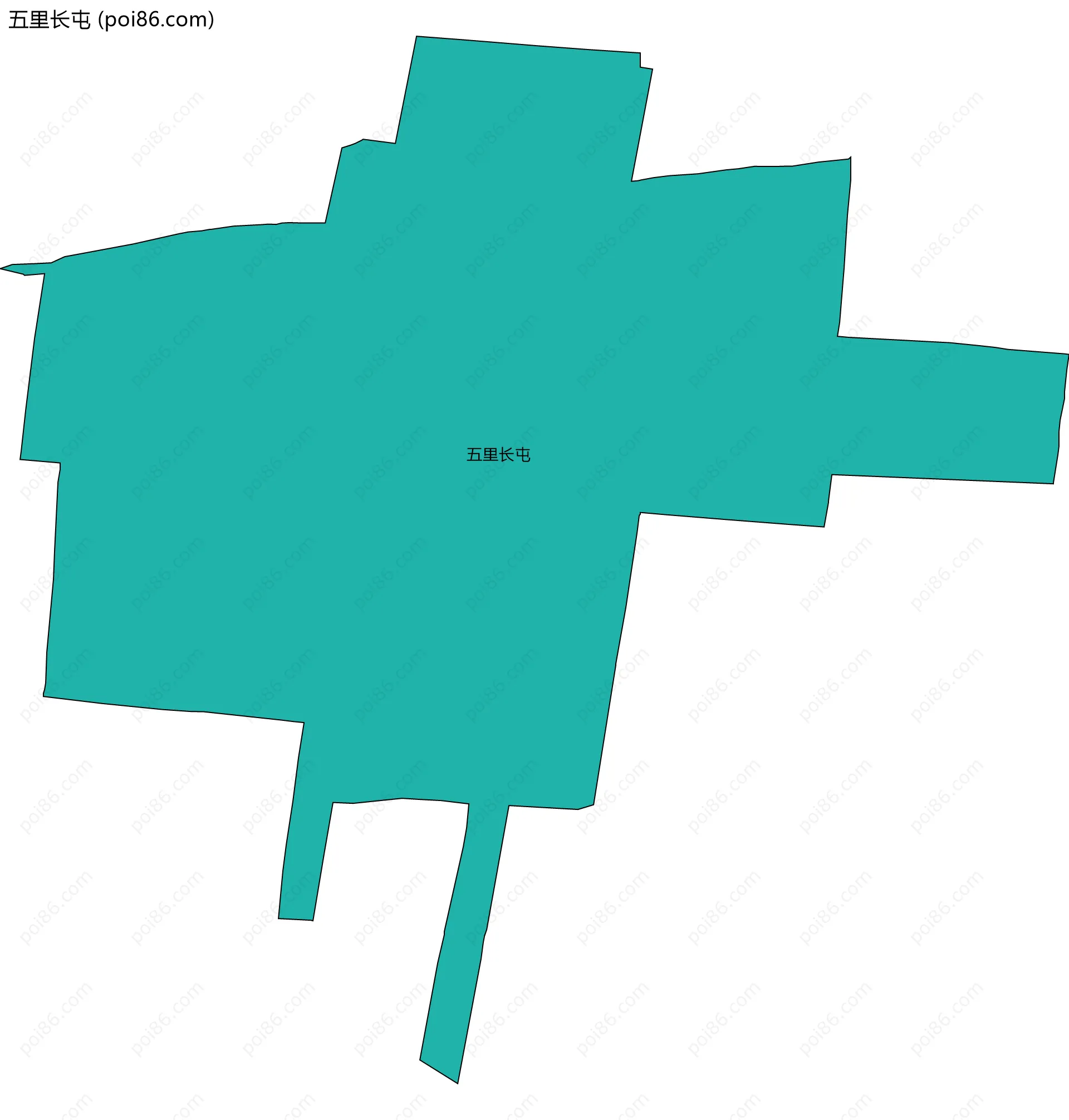 五里长屯边界地图