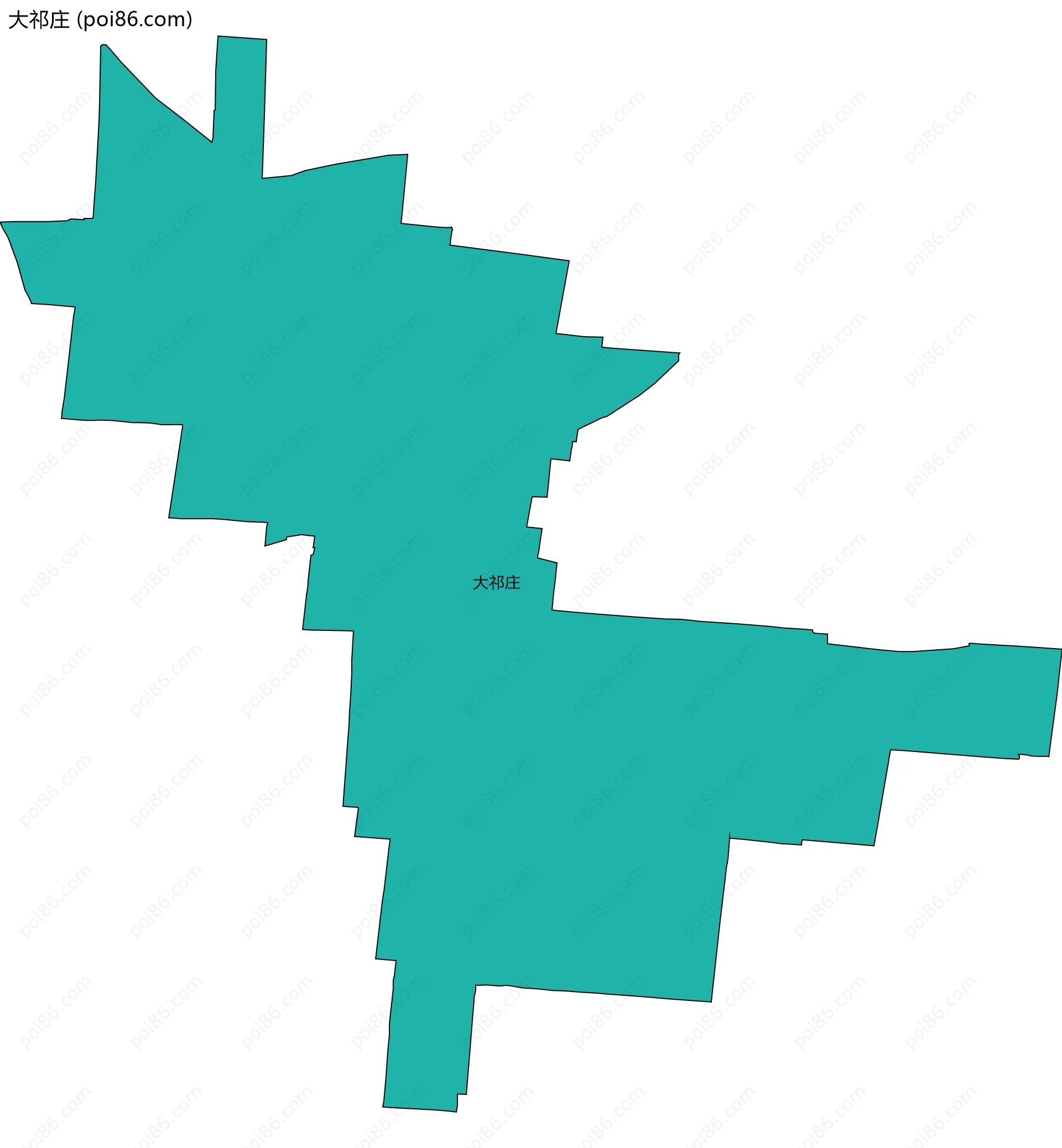 大祁庄边界地图