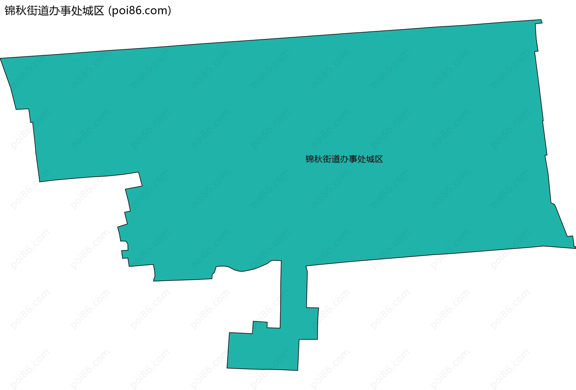 锦秋街道办事处城区边界地图