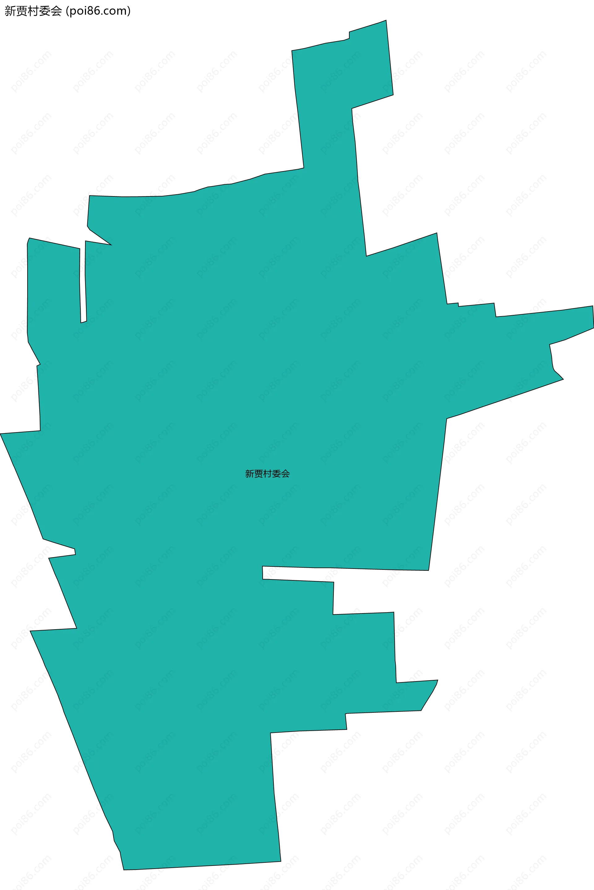 新贾村委会边界地图