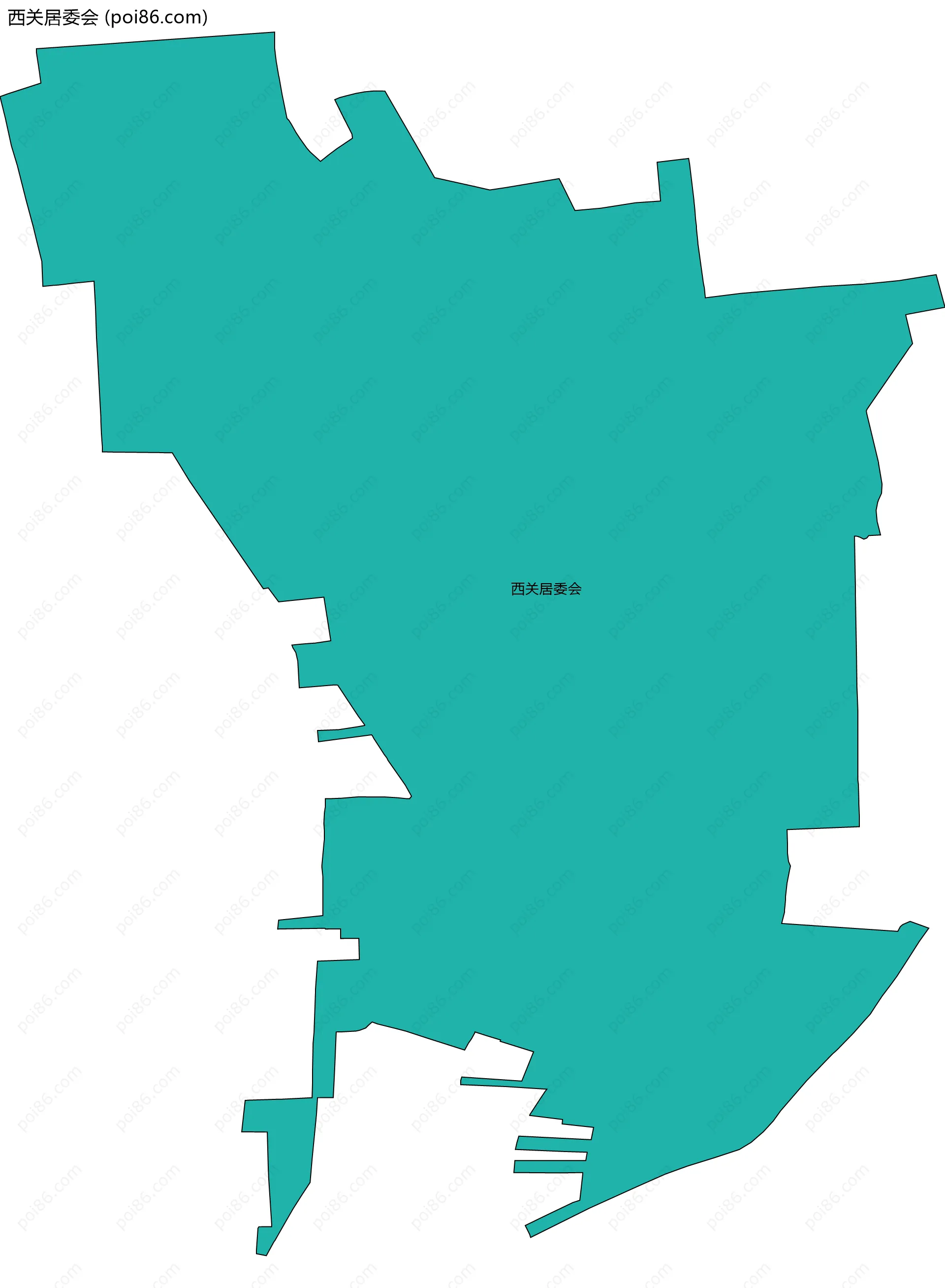 西关居委会边界地图