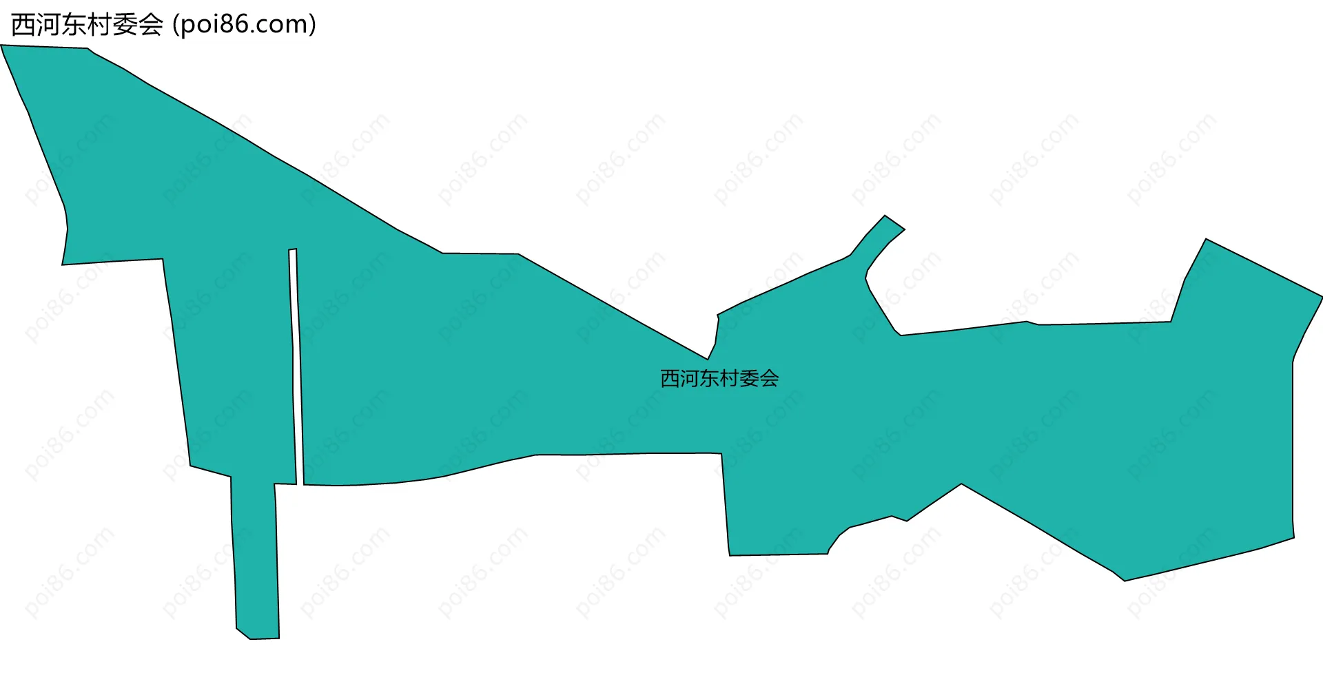 西河东村委会边界地图