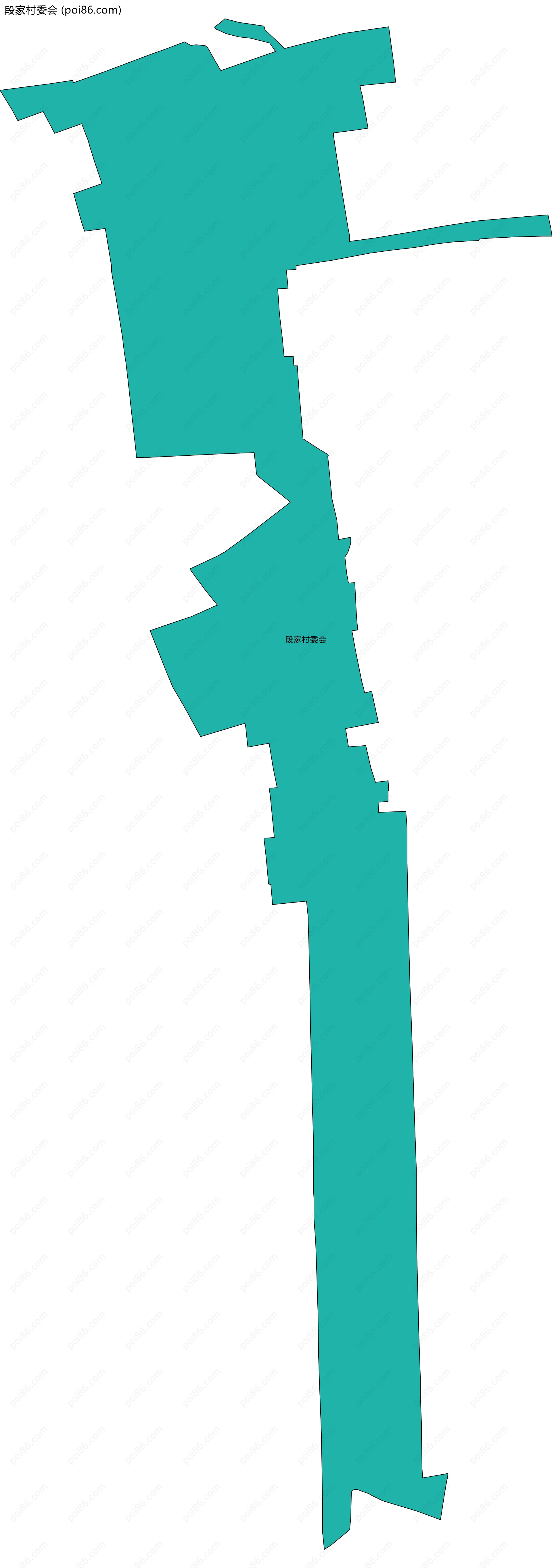 段家村委会边界地图