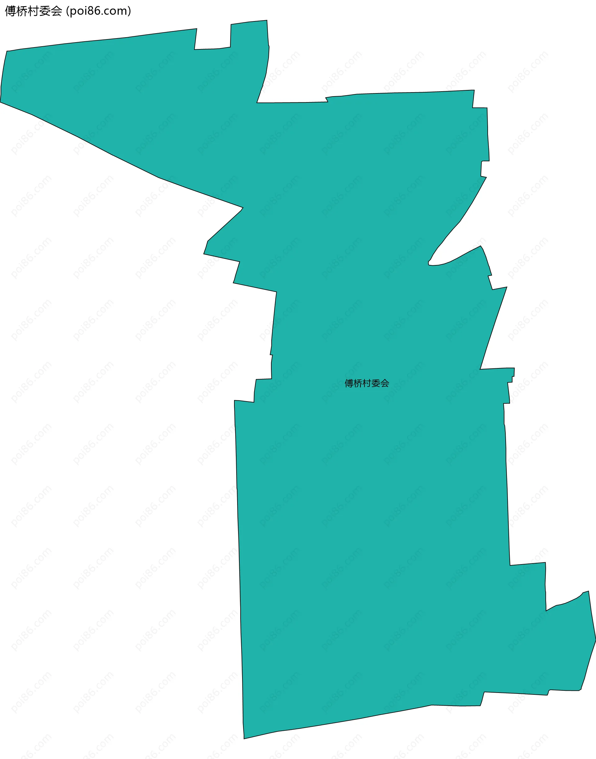 傅桥村委会边界地图