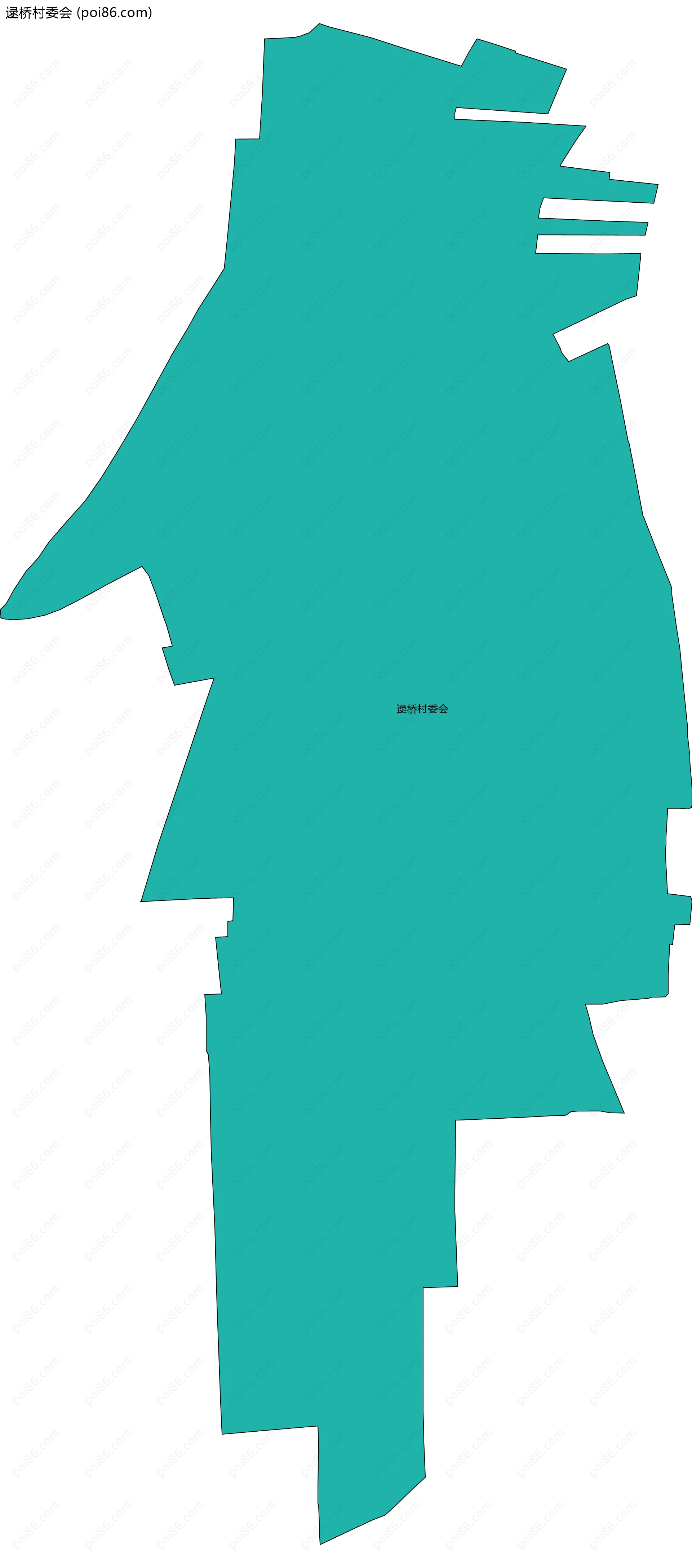 逯桥村委会边界地图