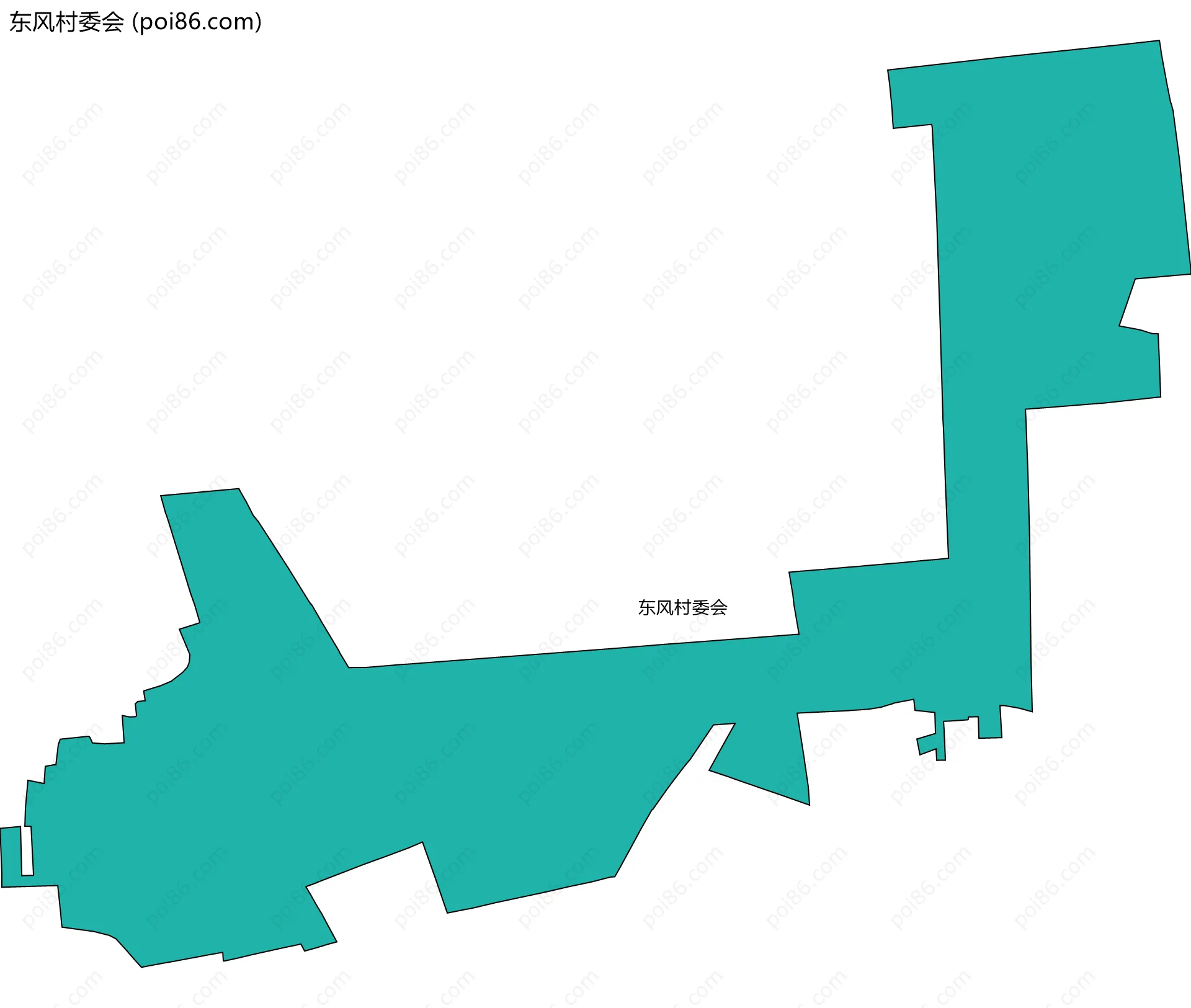 东风村委会边界地图