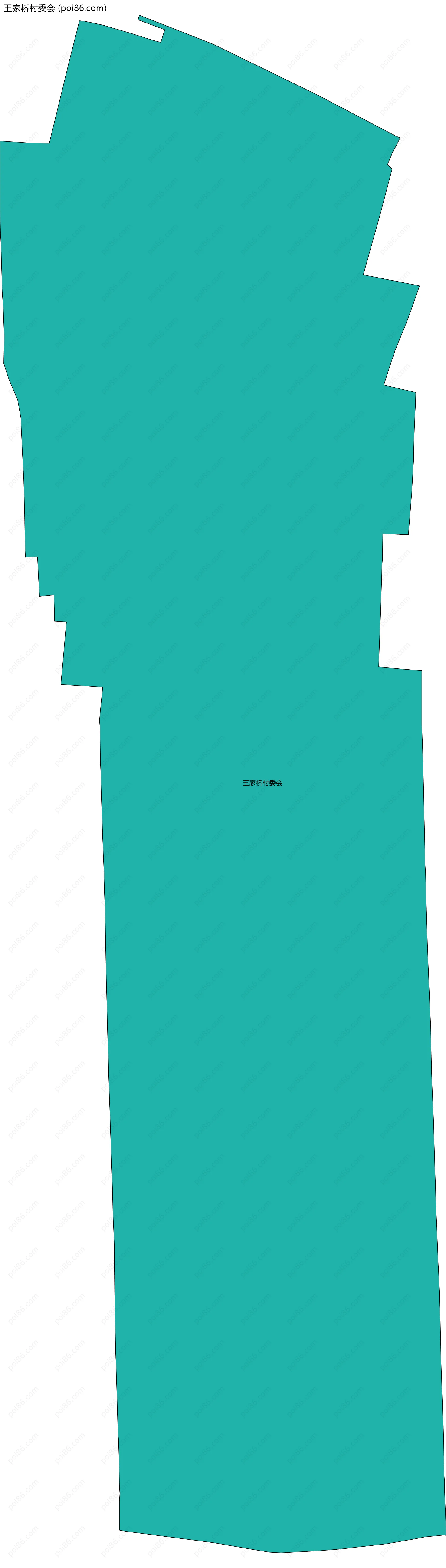 王家桥村委会边界地图