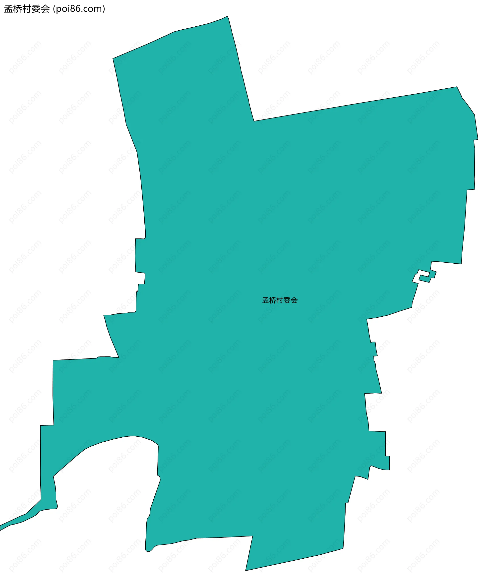 孟桥村委会边界地图