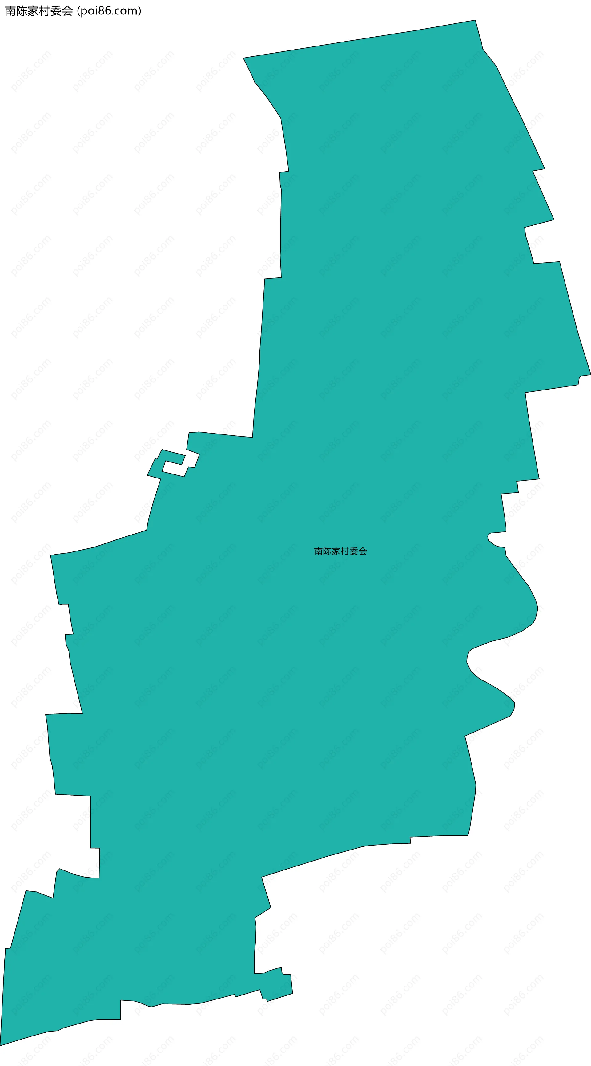 南陈家村委会边界地图