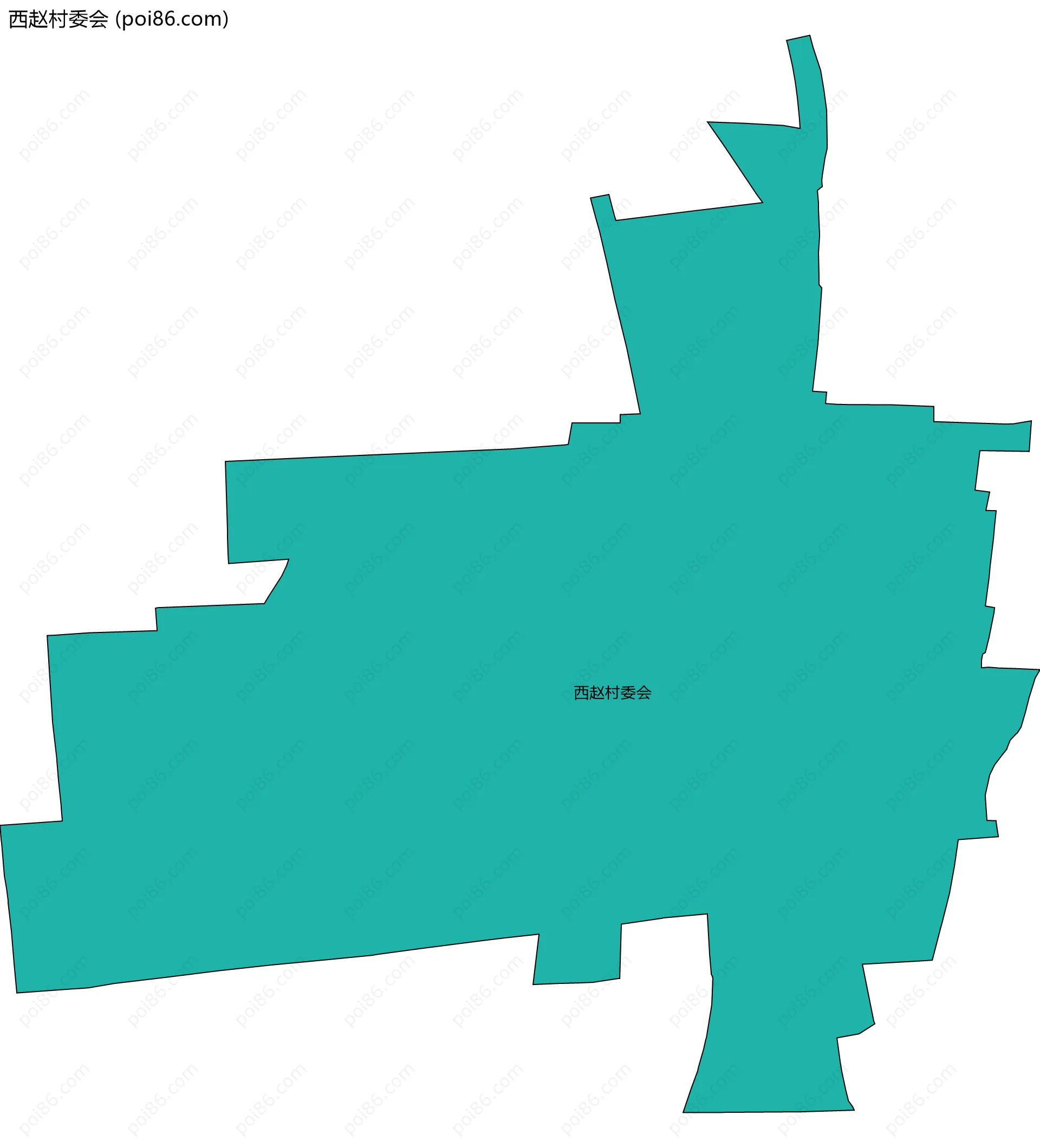 西赵村委会边界地图