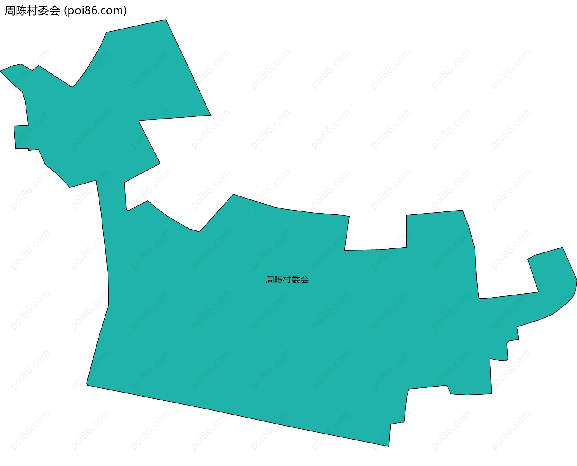 周陈村委会边界地图
