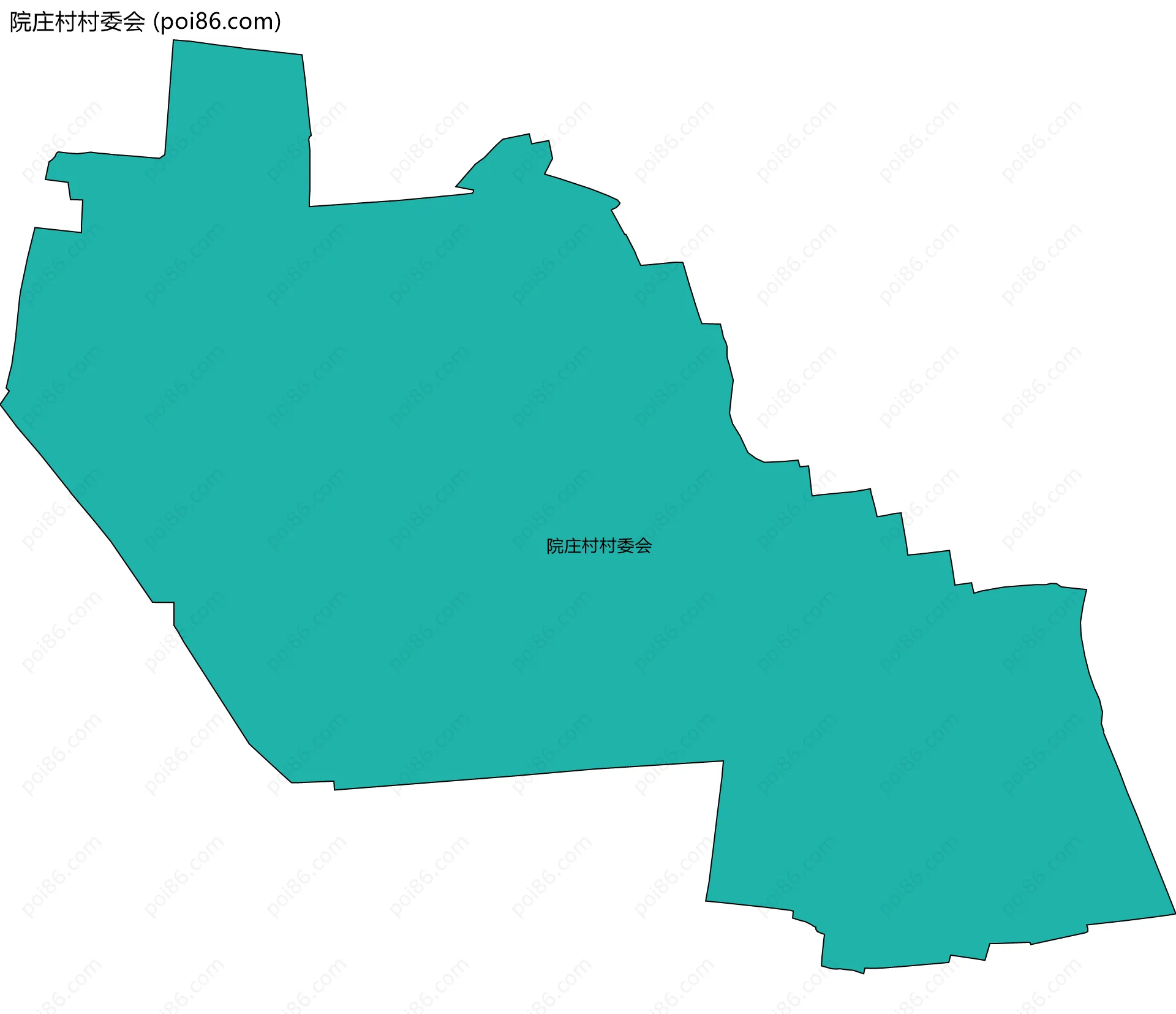 院庄村村委会边界地图