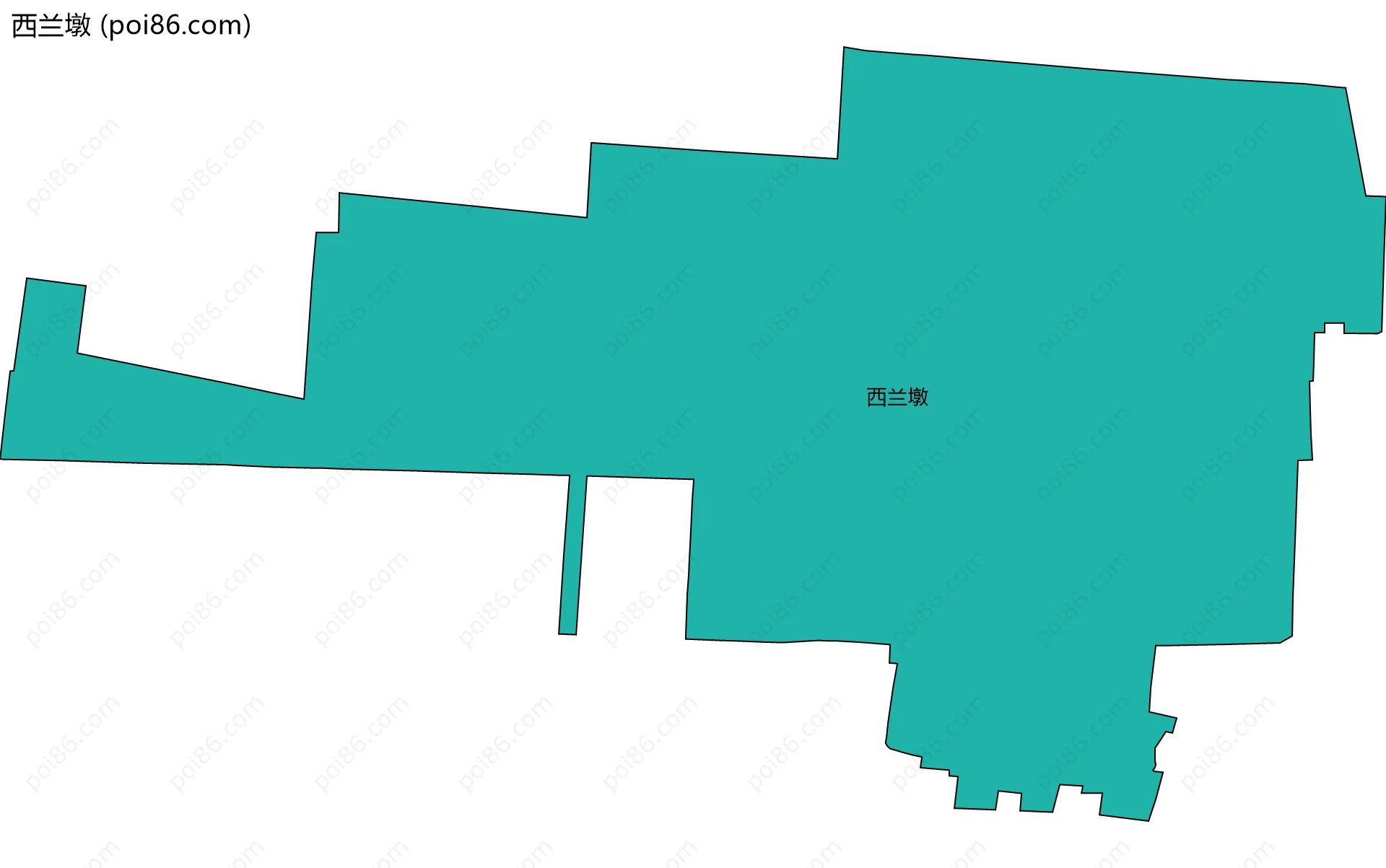 西兰墩边界地图