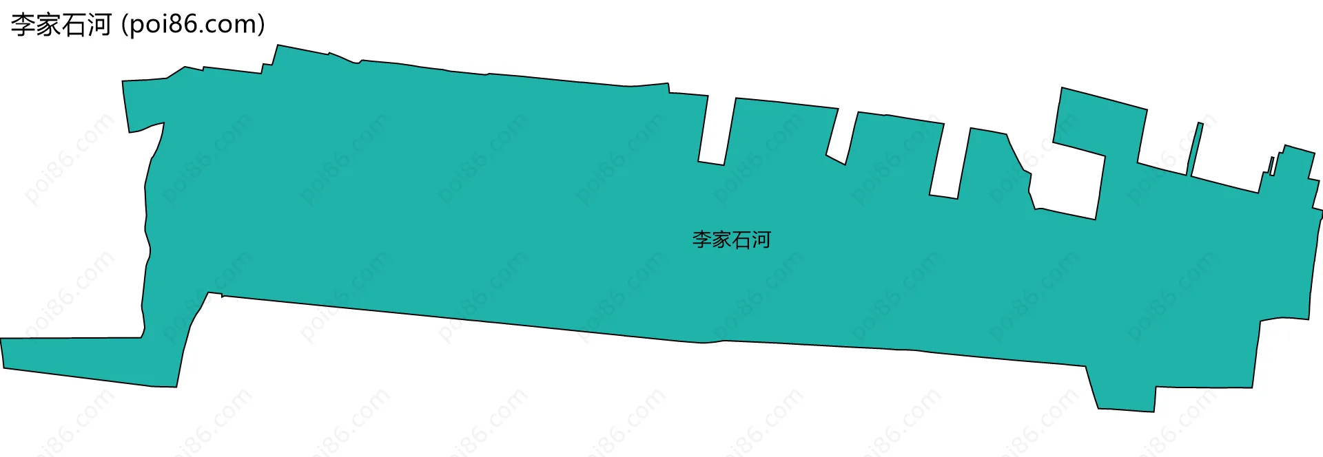 李家石河边界地图