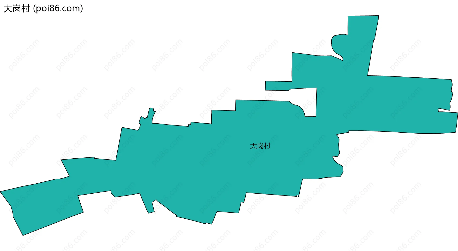 大岗村边界地图