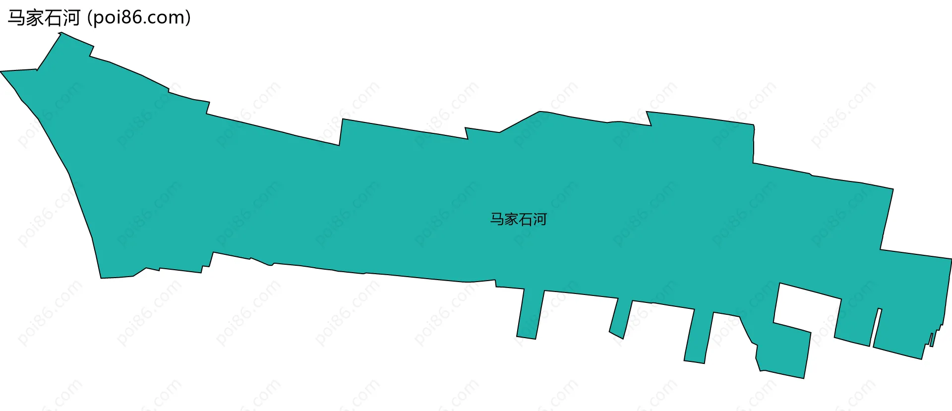 马家石河边界地图
