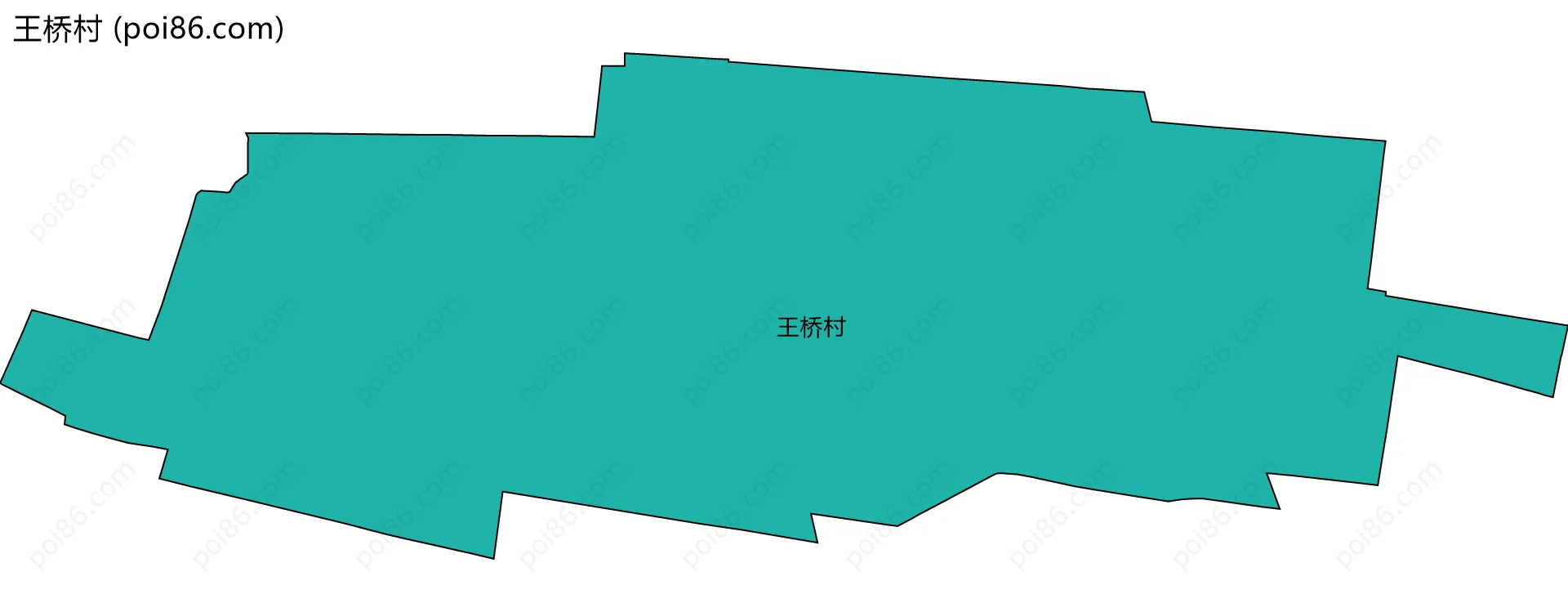王桥村边界地图