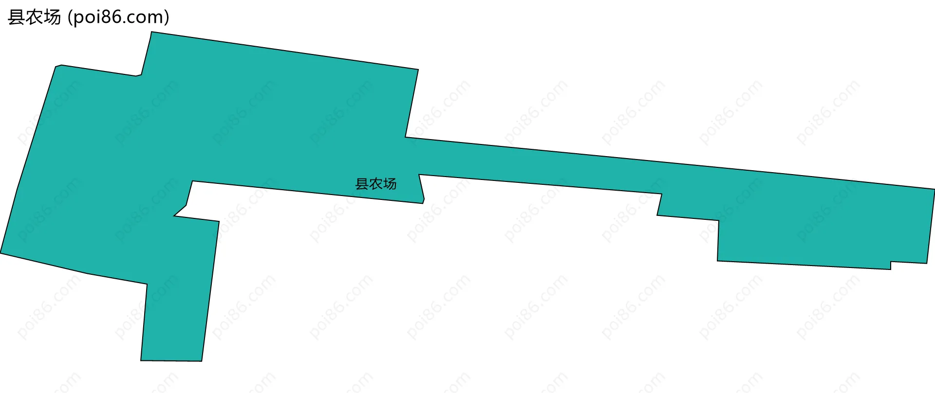 县农场边界地图