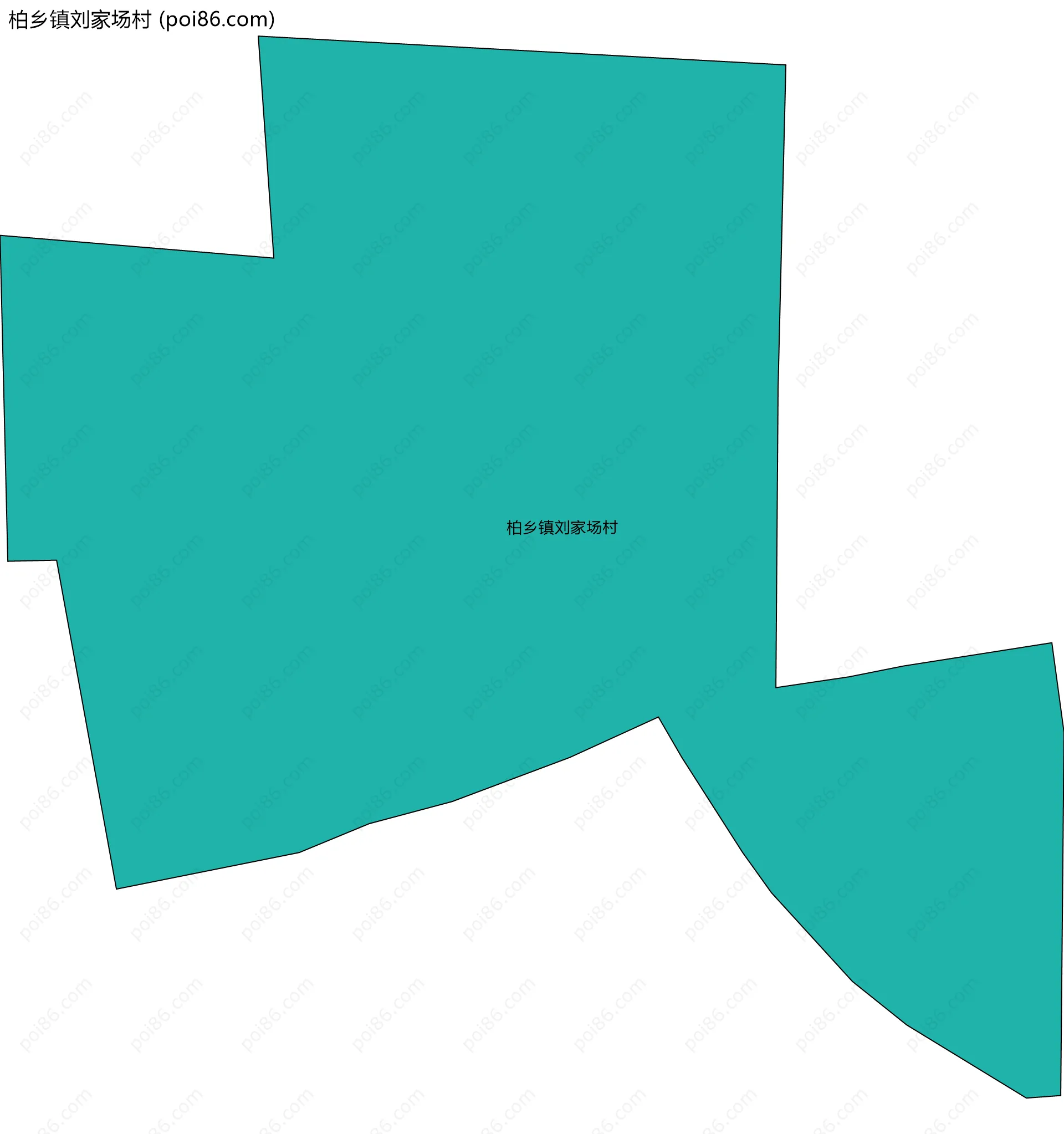 柏乡镇刘家场村边界地图