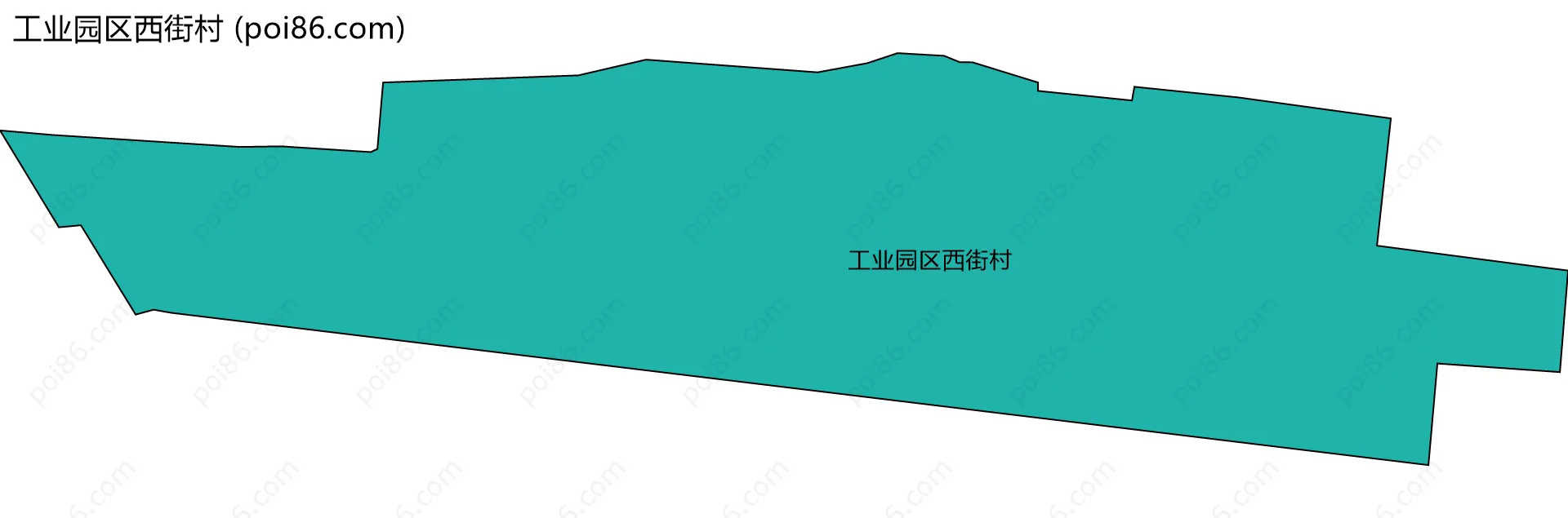 工业园区西街村边界地图