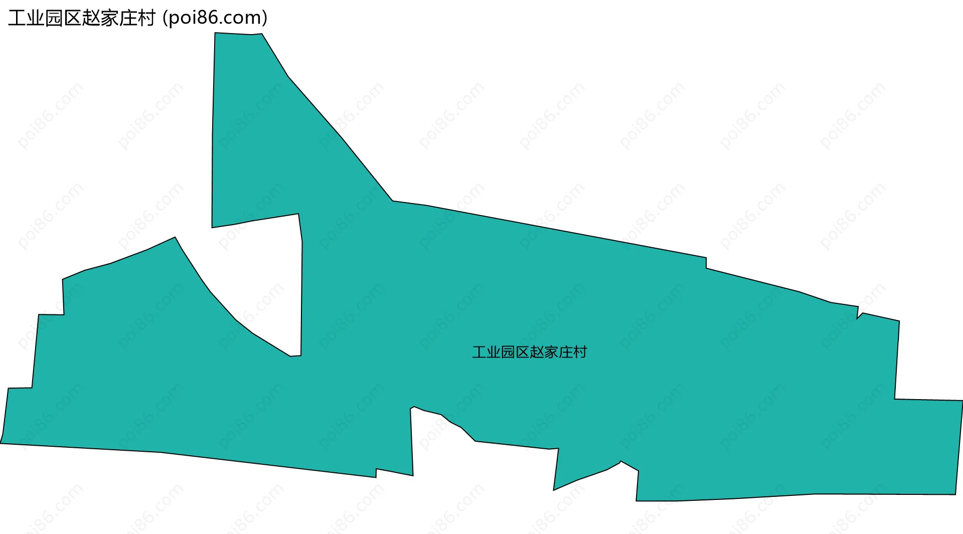 工业园区赵家庄村边界地图