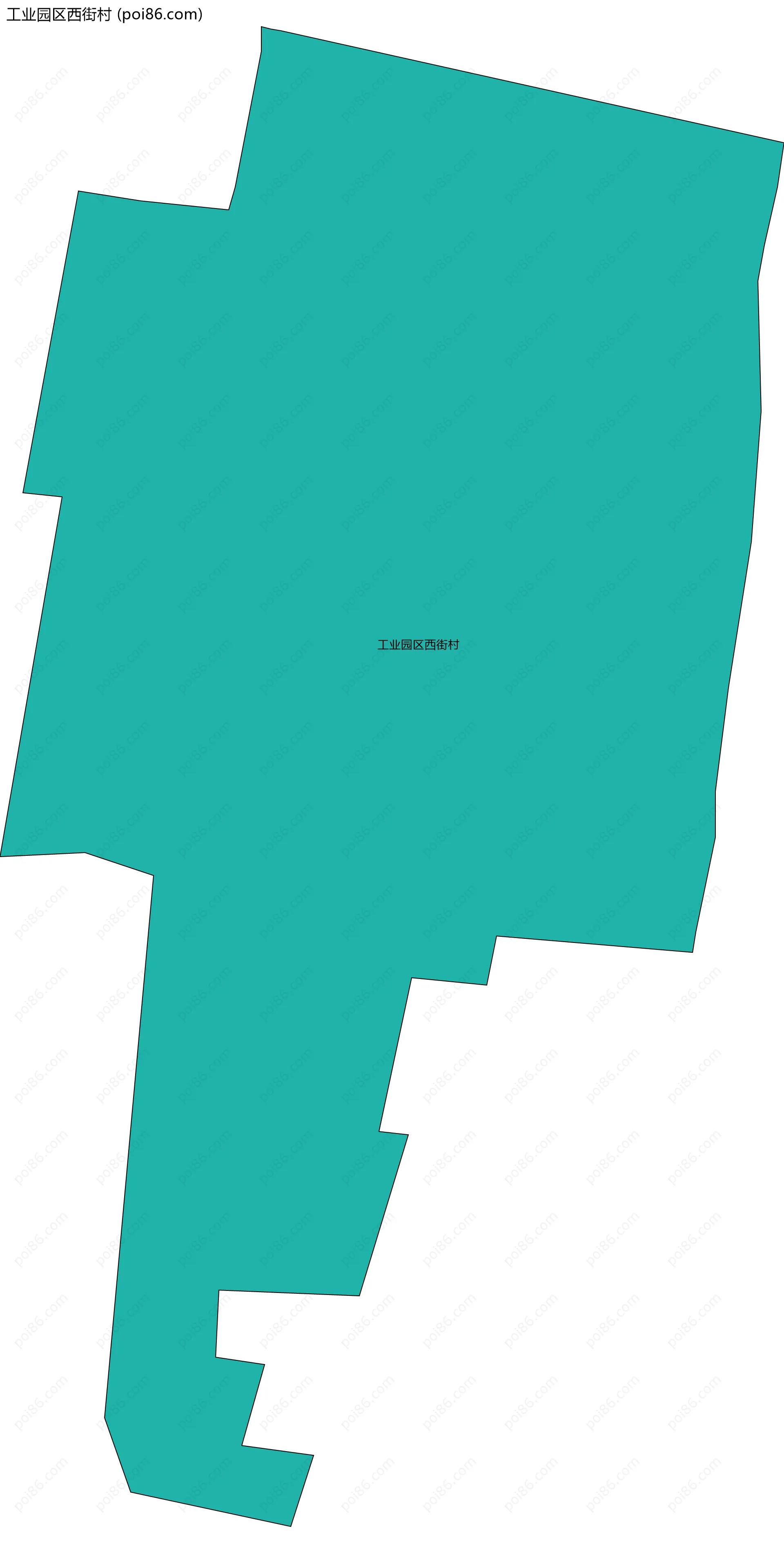 工业园区西街村边界地图