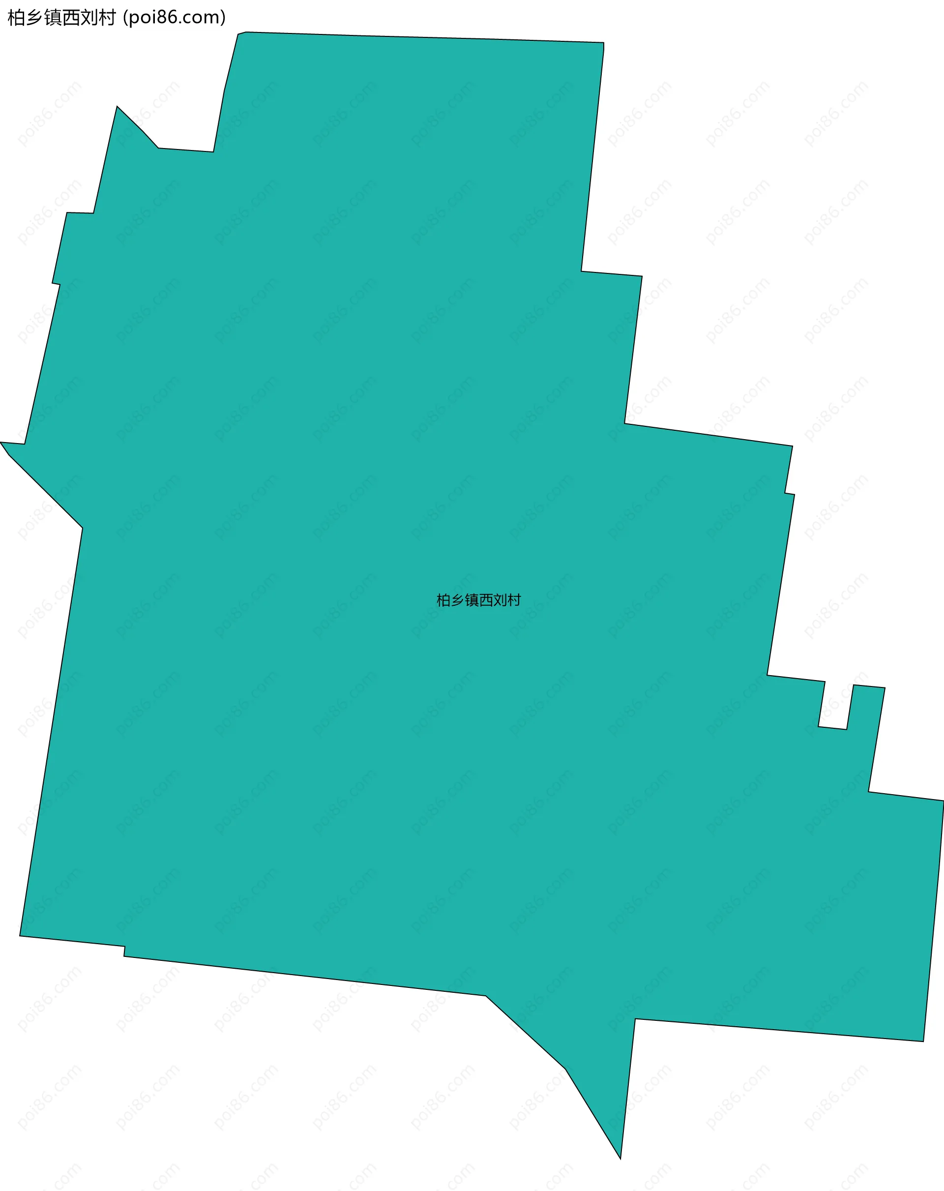 柏乡镇西刘村边界地图