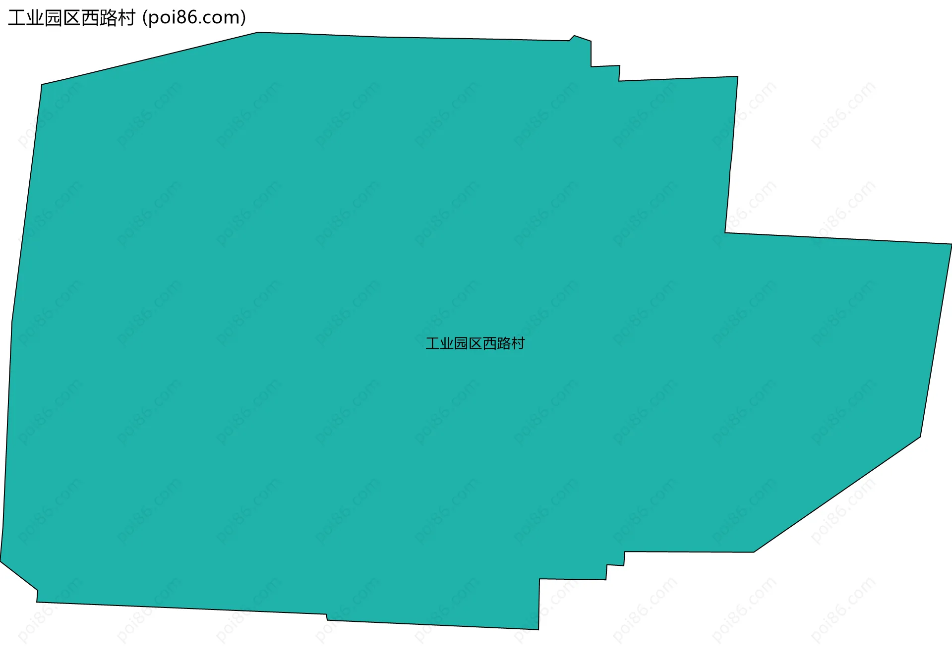 工业园区西路村边界地图