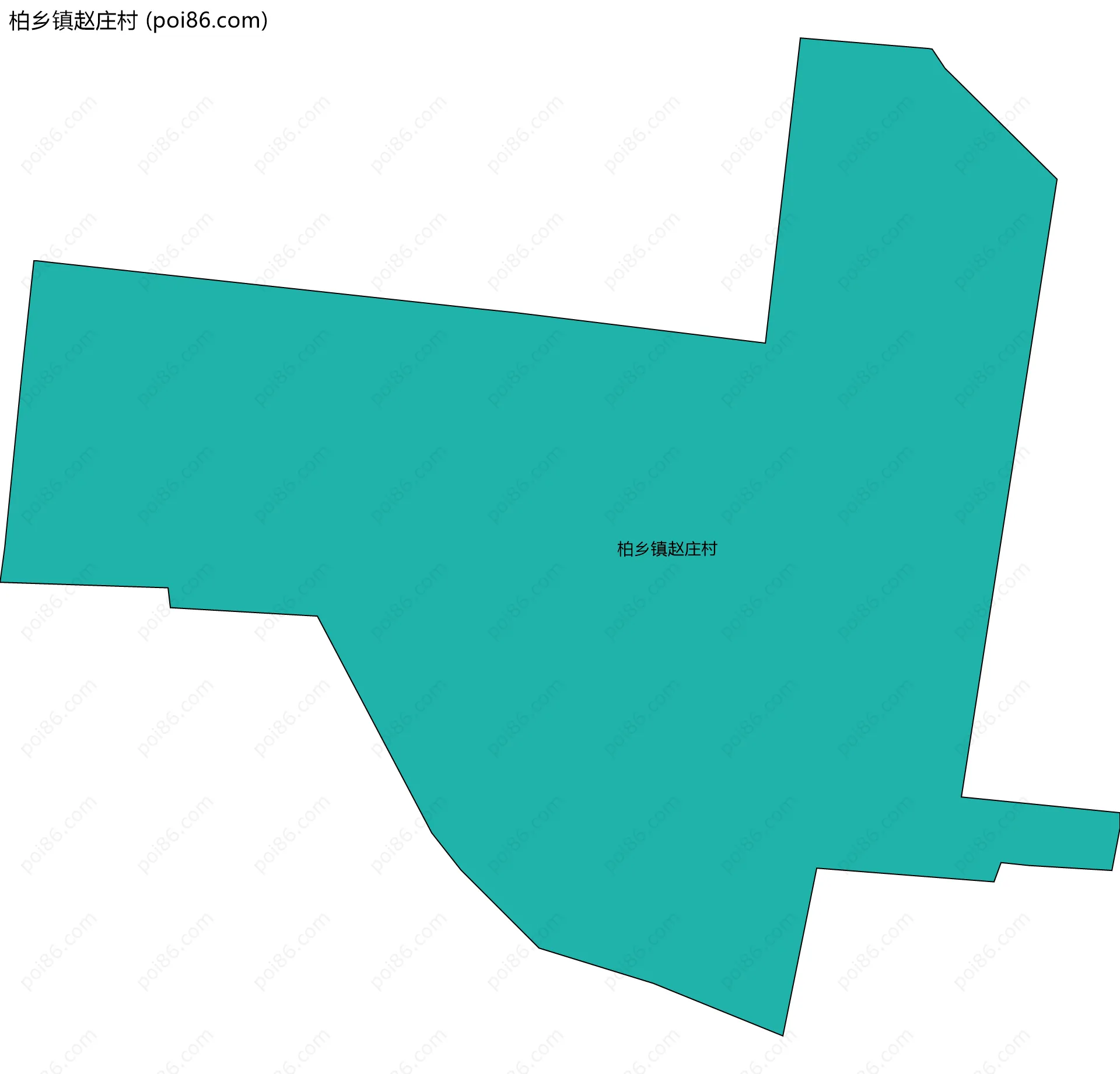 柏乡镇赵庄村边界地图