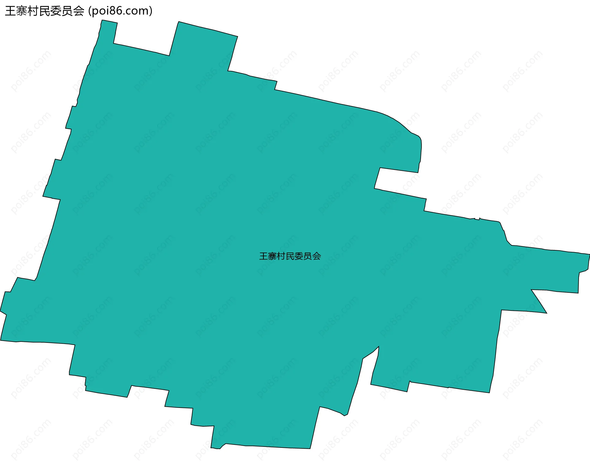 王寨村民委员会边界地图