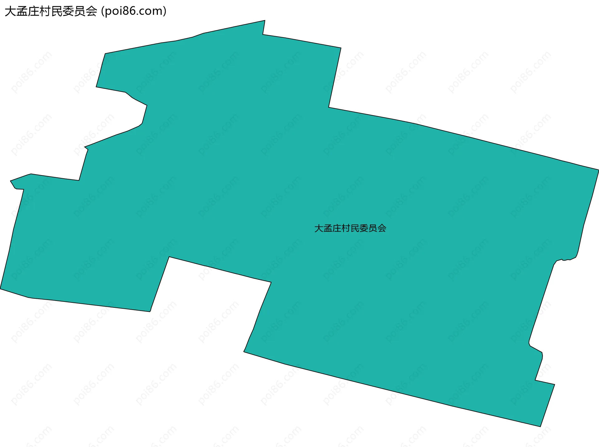 大孟庄村民委员会边界地图