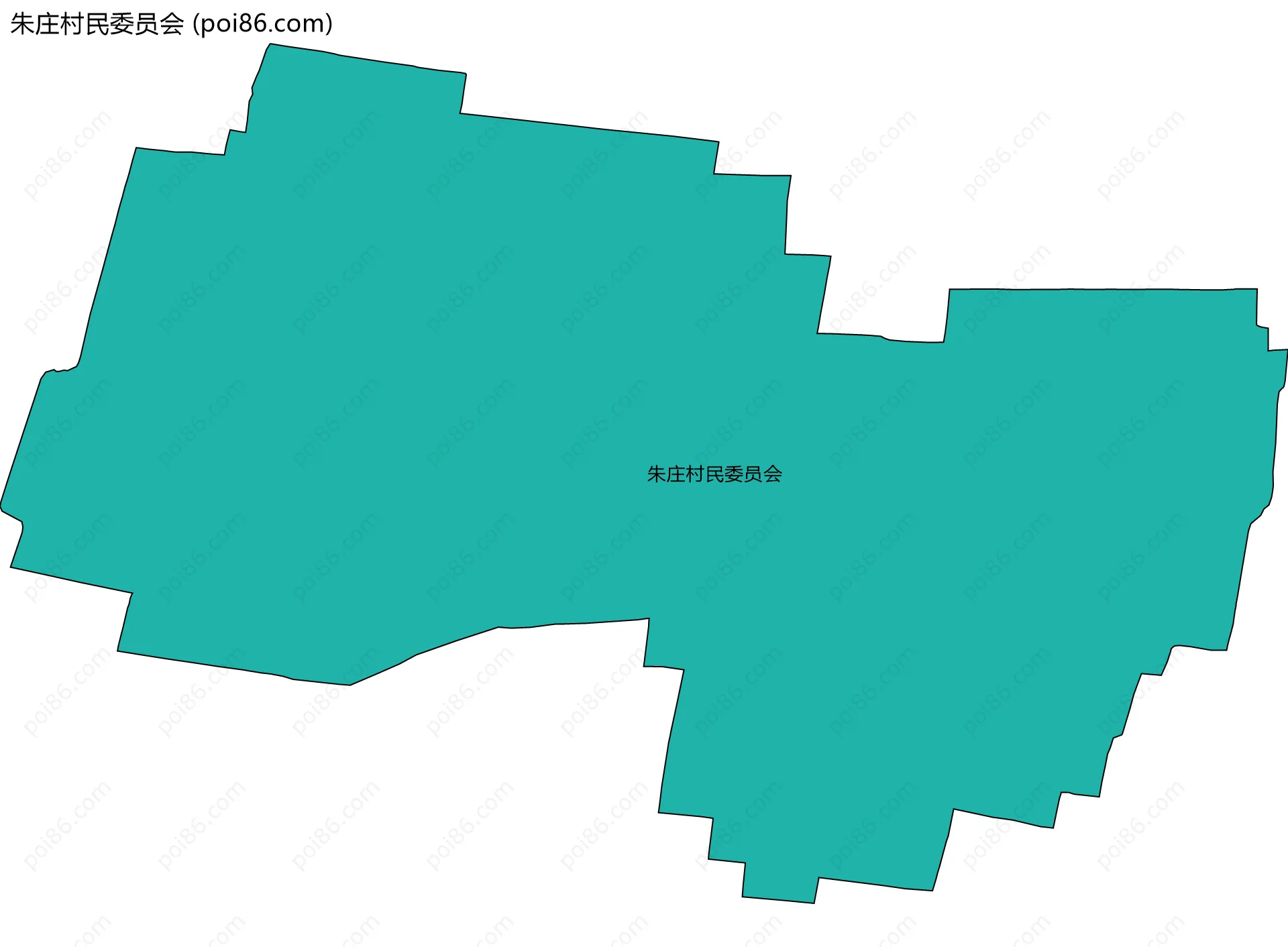 朱庄村民委员会边界地图