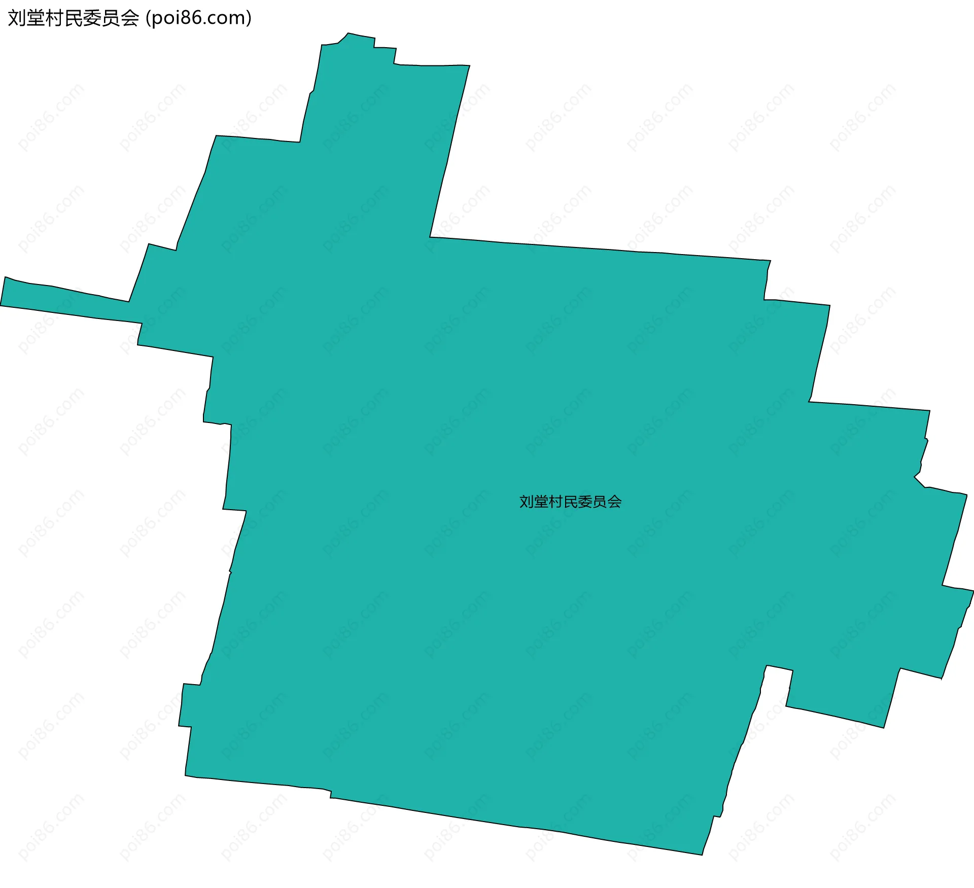 刘堂村民委员会边界地图