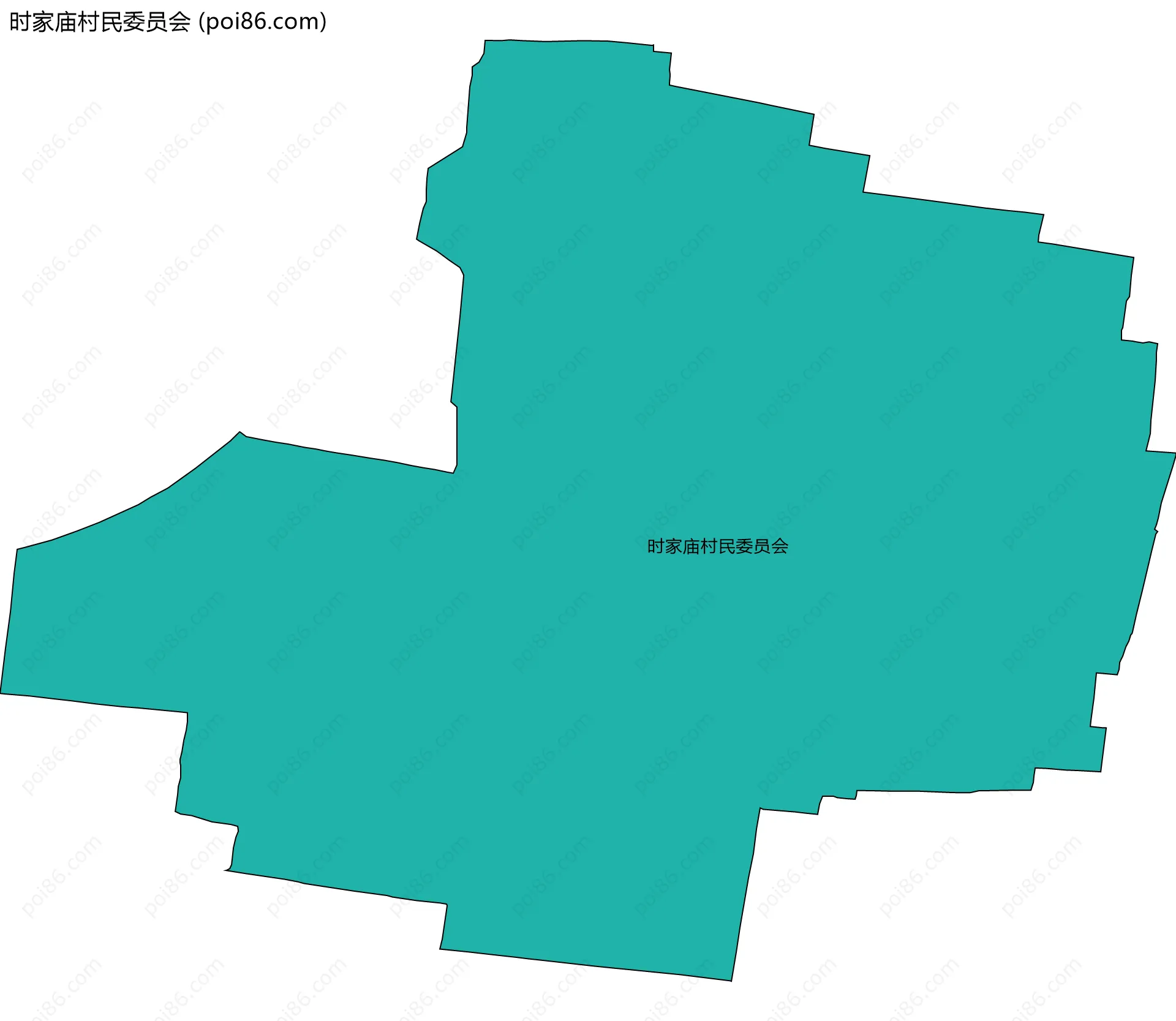 时家庙村民委员会边界地图