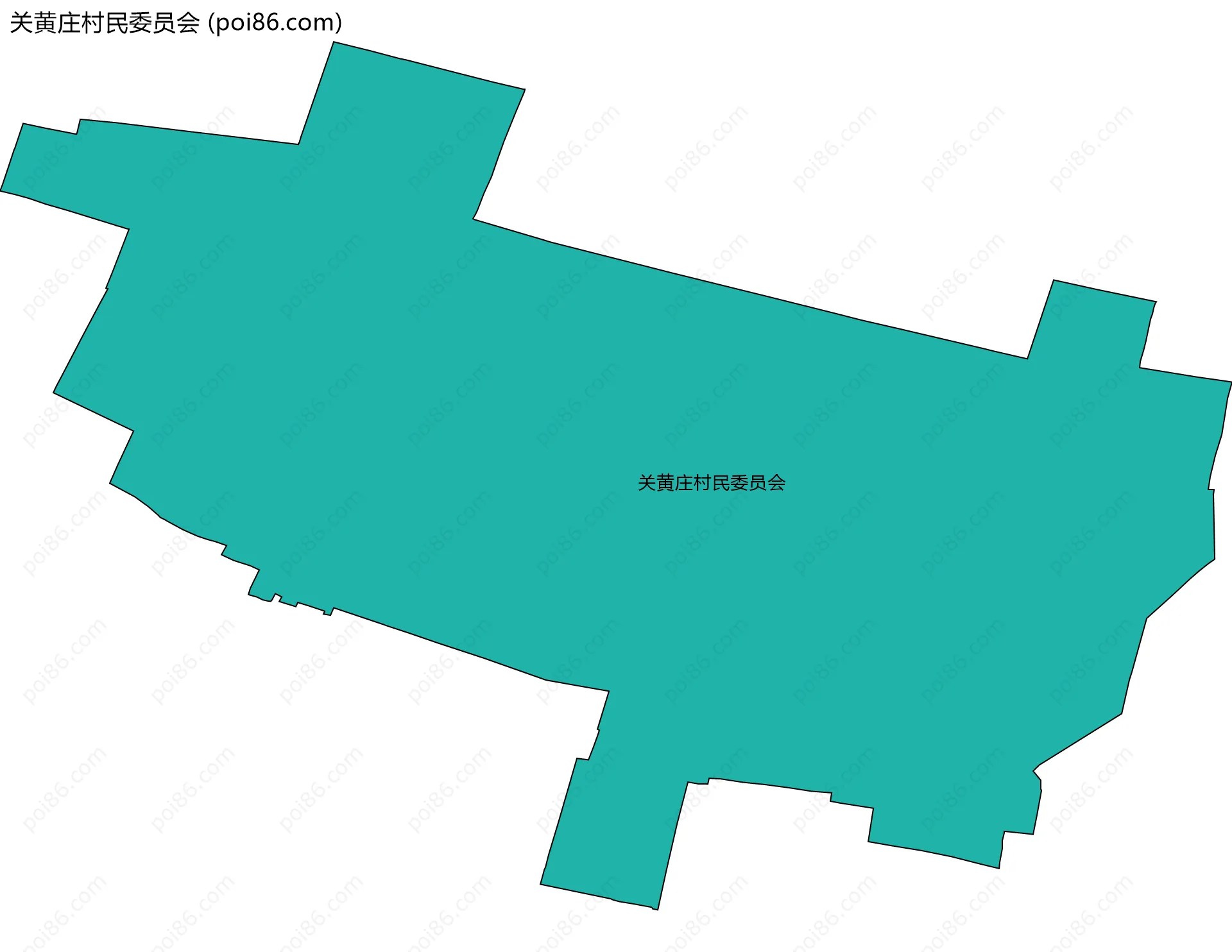 关黄庄村民委员会边界地图
