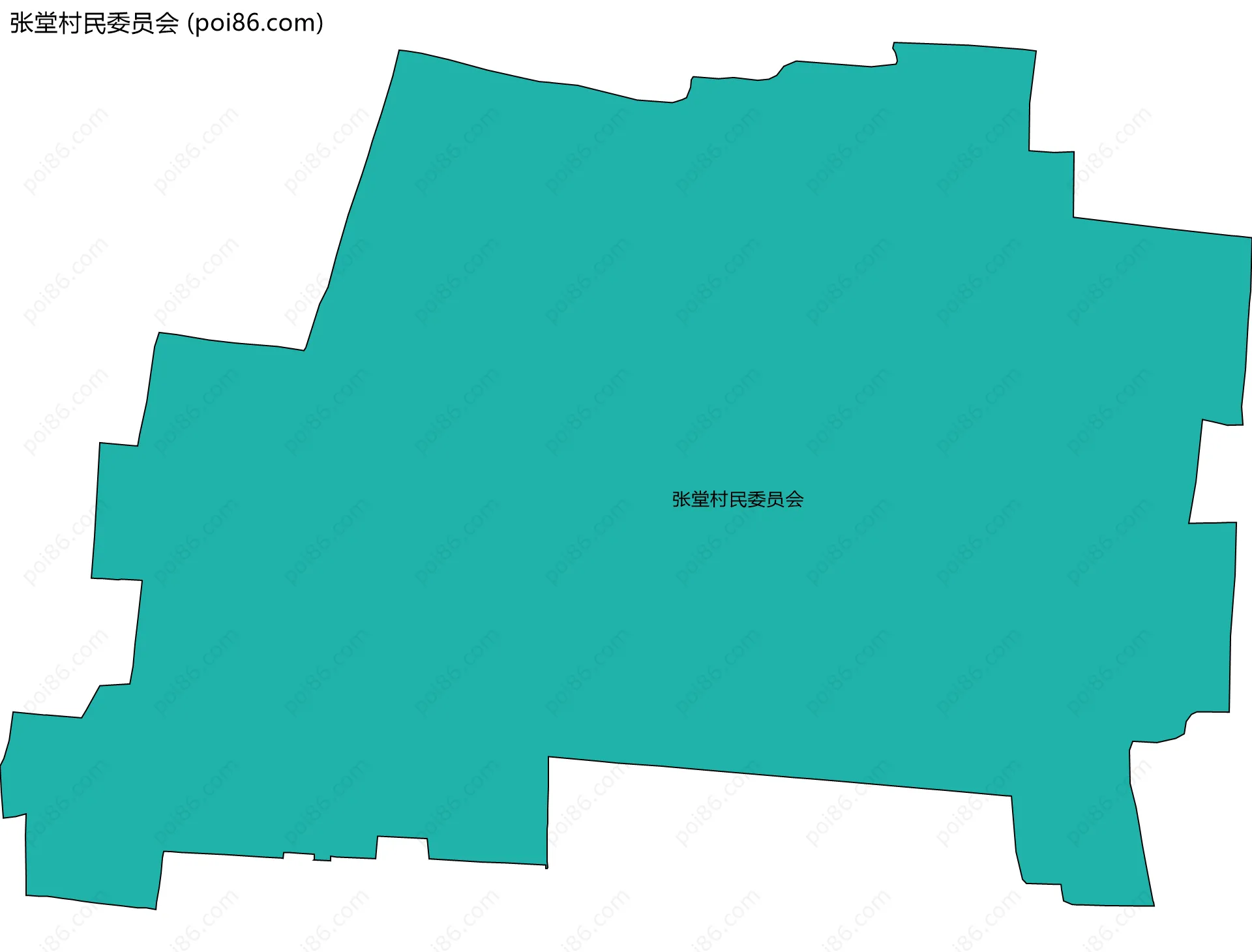 张堂村民委员会边界地图