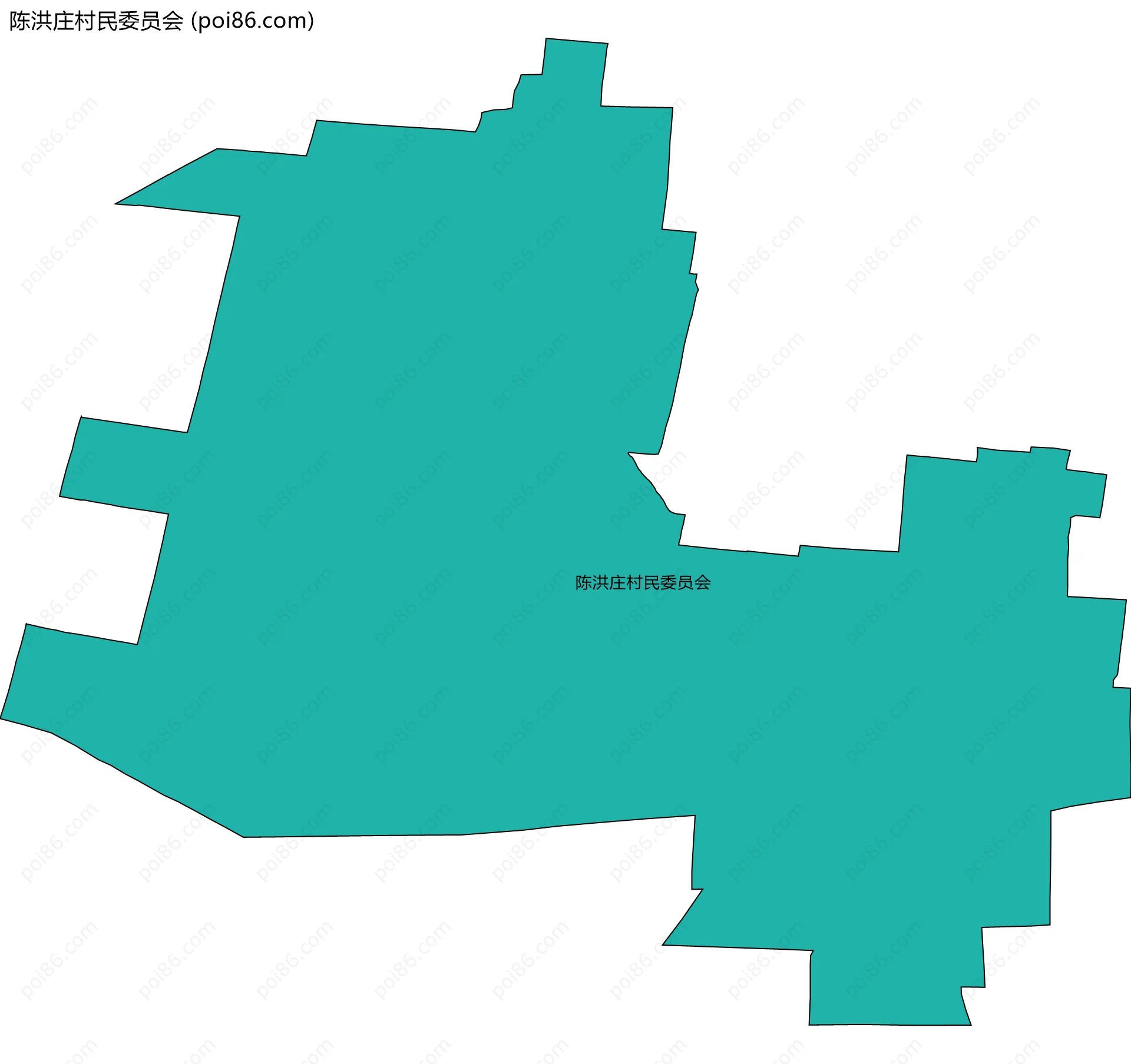 陈洪庄村民委员会边界地图