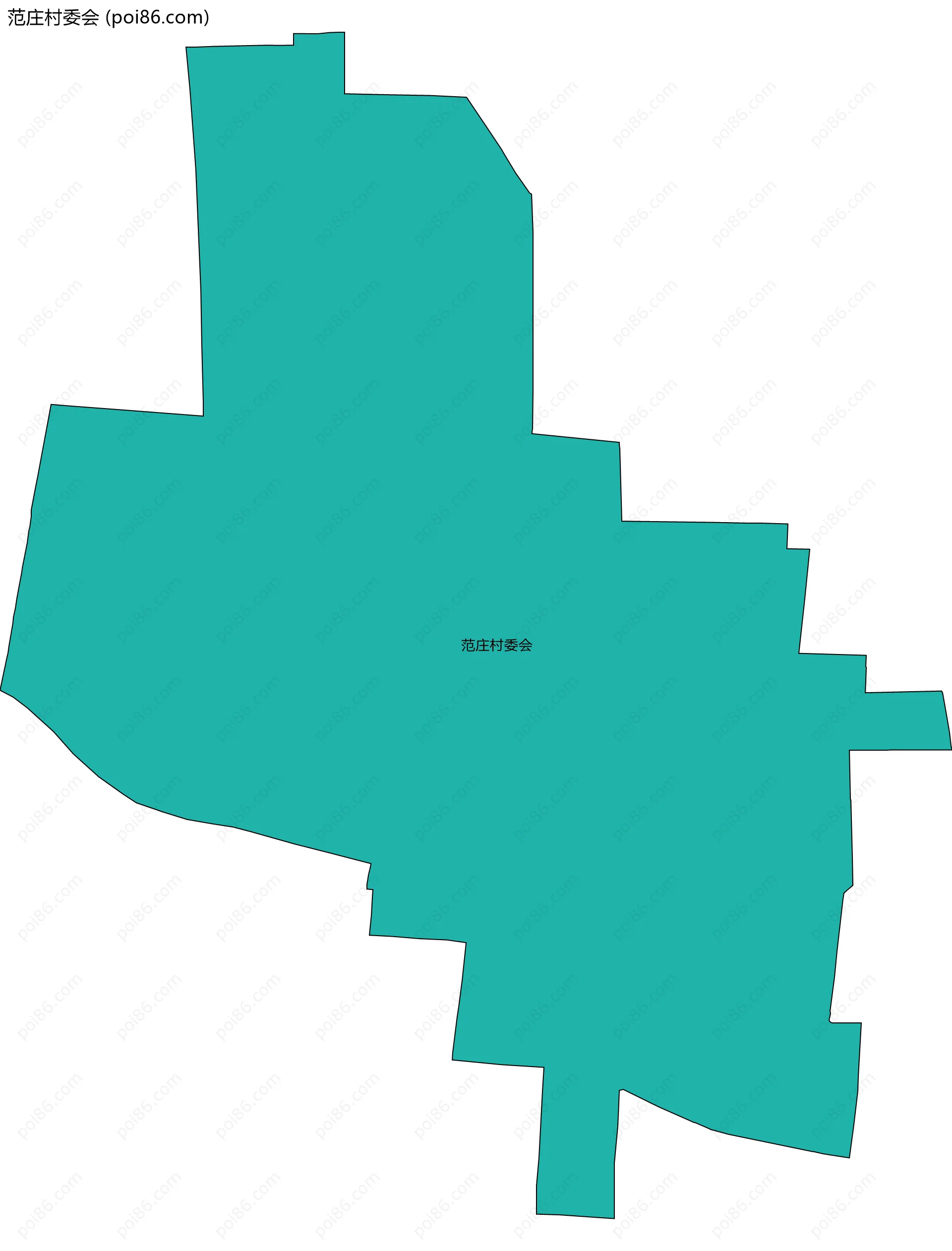 范庄村委会边界地图