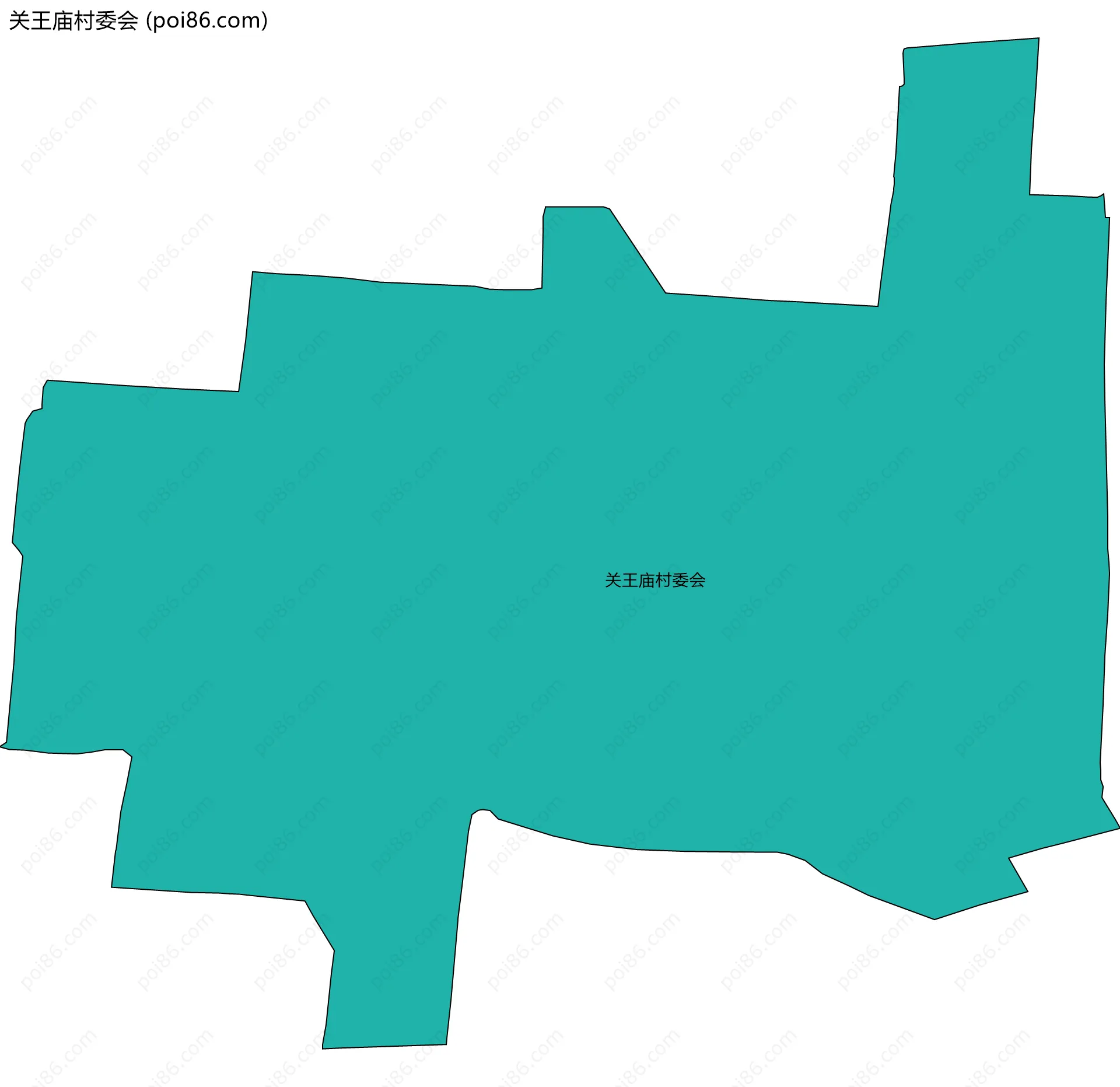 关王庙村委会边界地图