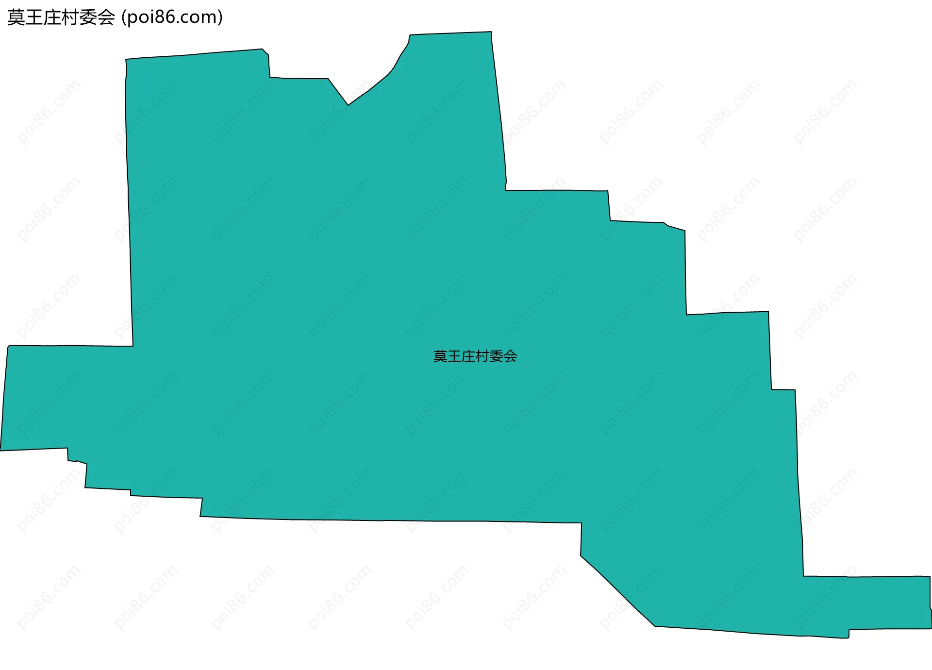 莫王庄村委会边界地图