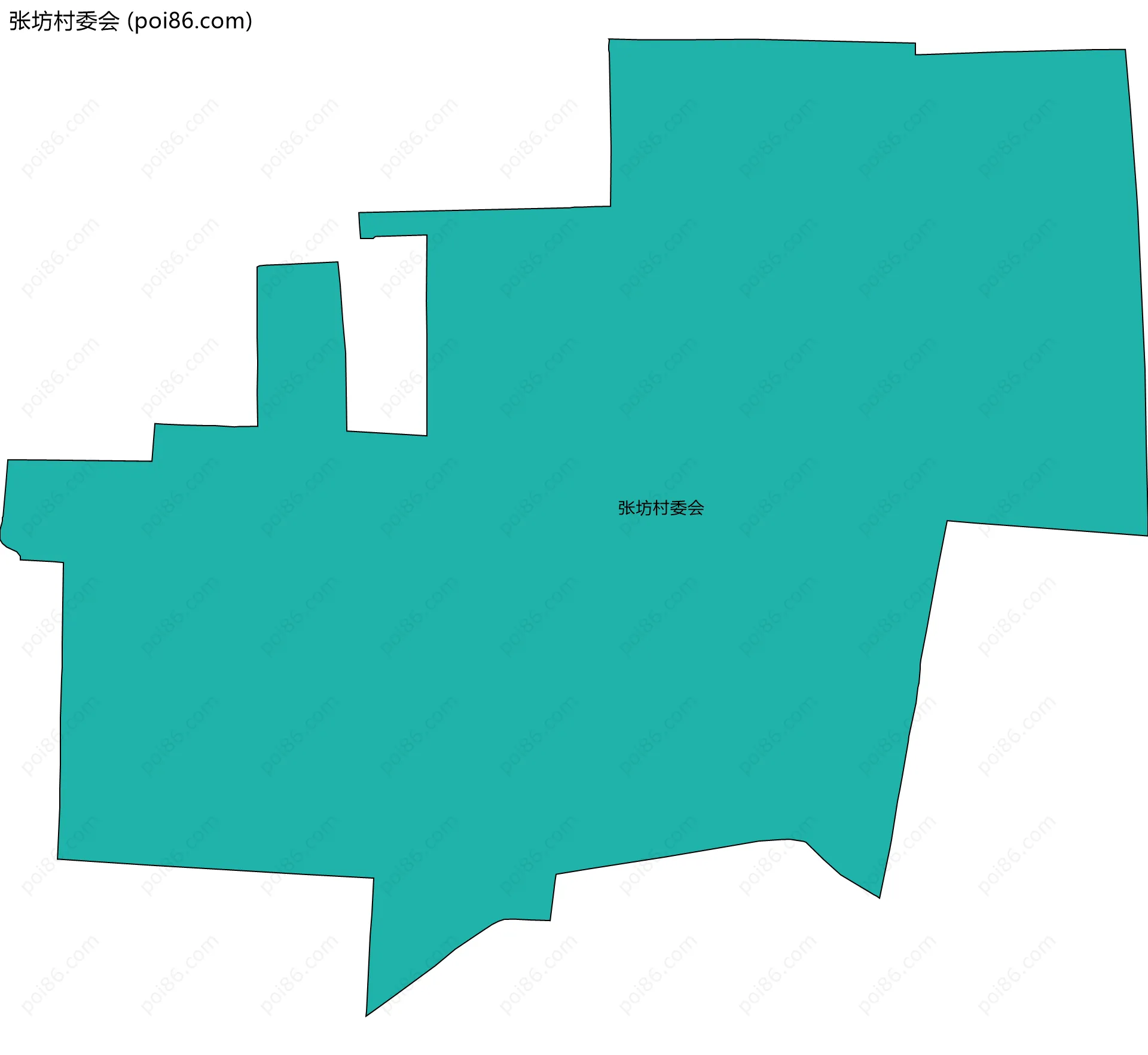 张坊村委会边界地图